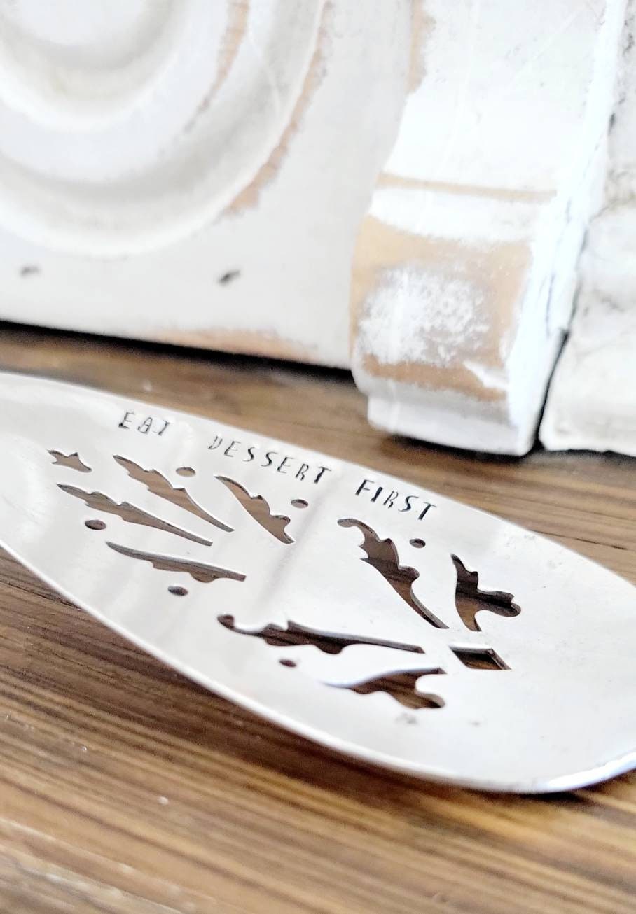 Eat Dessert First Silver Plated Vintage Server,Perfectly Imperfect beautiful server,gift for mom,gift for daughter,gift for grandmother