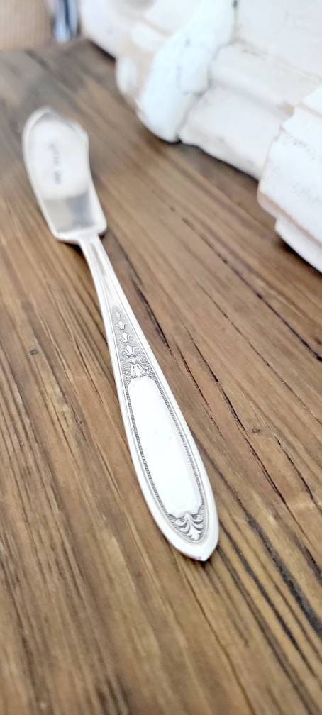 Small Vintage Silver Plated Hand Stamped Spread Joy Butter Knife,Gift for her,gift for wife,gift for husband,gift for anniversary