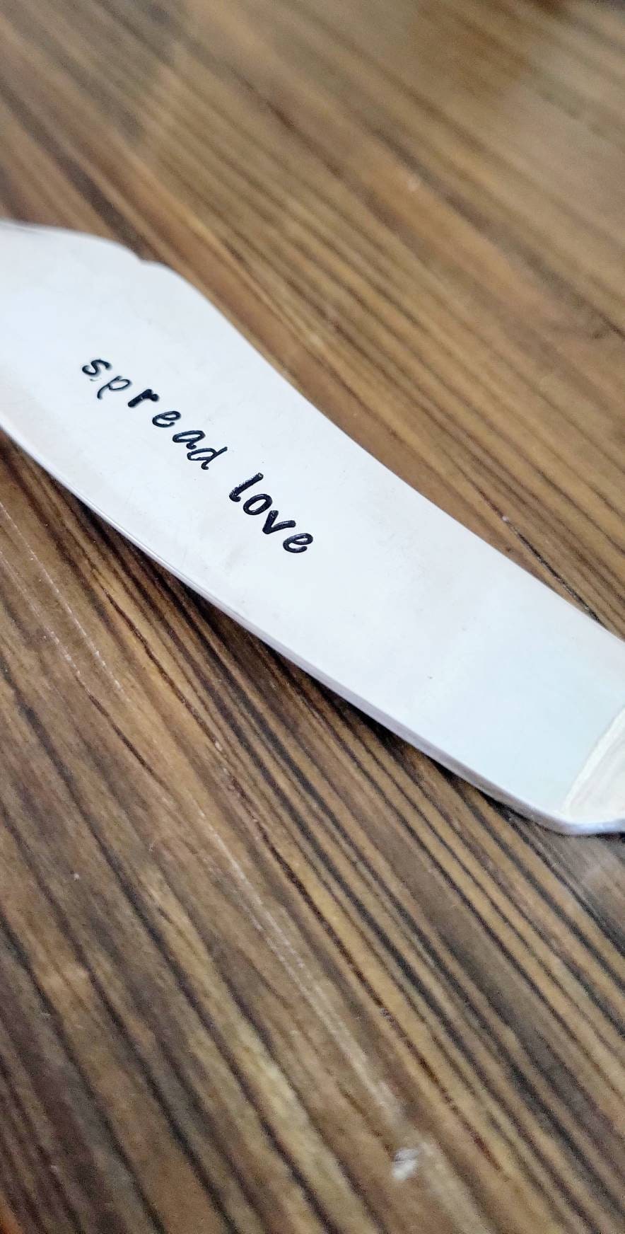 Small Vintage Silver Plated Hand Stamped Spread Joy Butter Knife,Gift for her,gift for wife,gift for husband,gift for anniversary