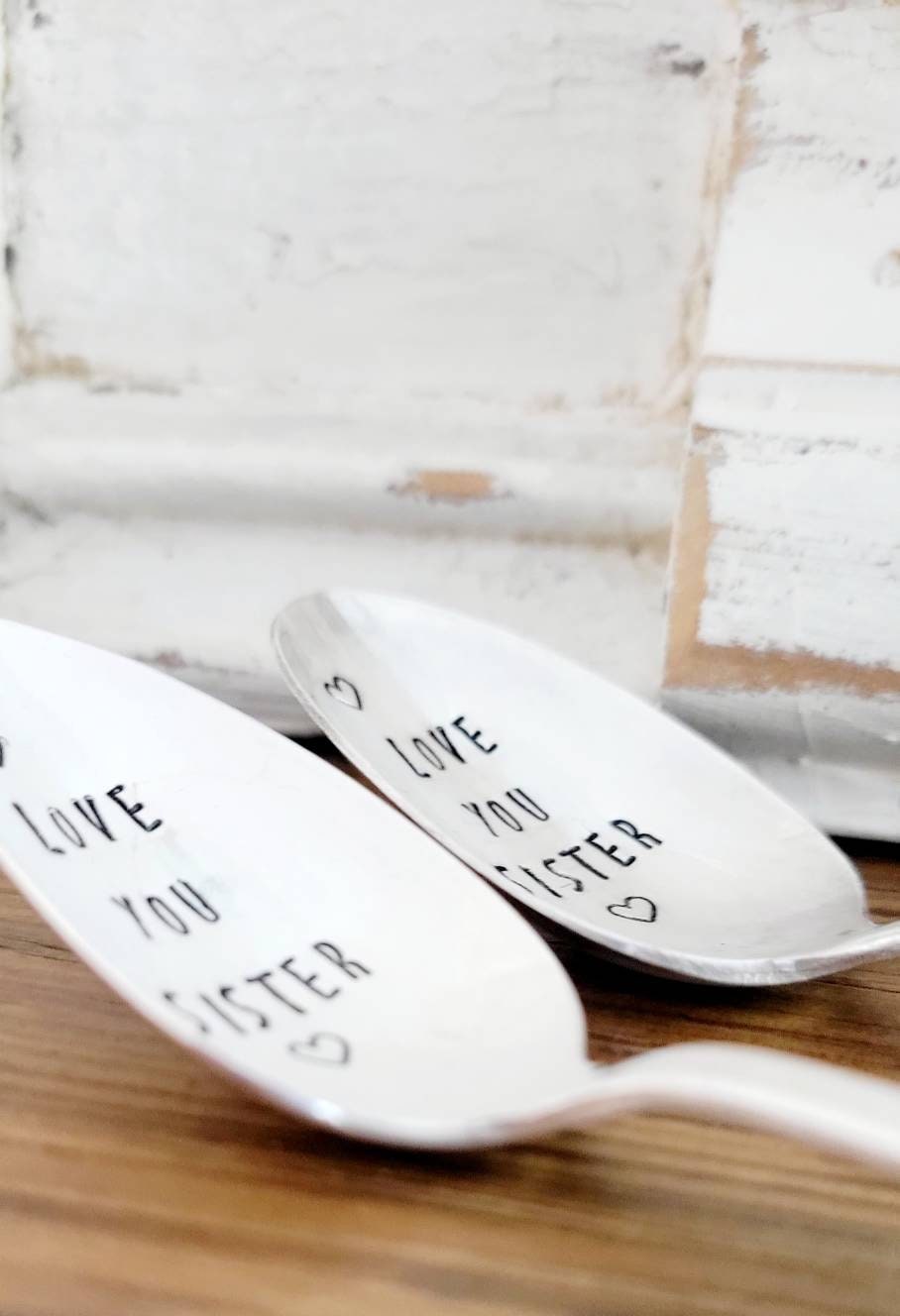 Love You Sister Vintage Teaspoon,Gift for Sister,Gift for Friend,Gift for Valentines,Uplifting Gift,Gift of Encouragement, Show love gift