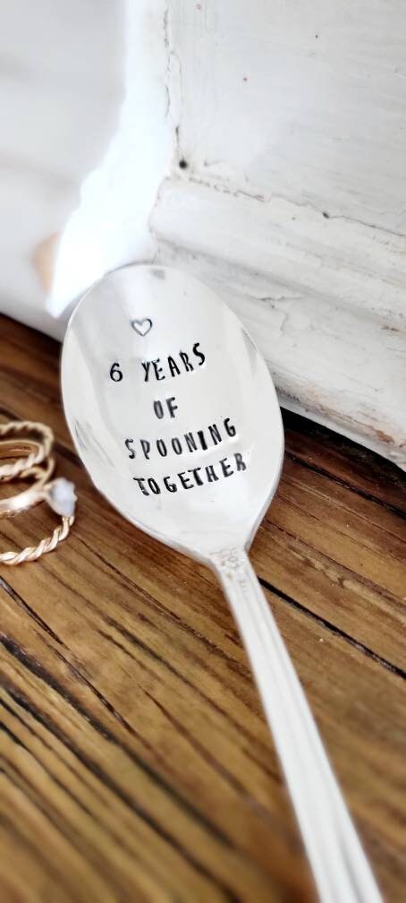 Spooning Together Vintage Soup Spoon, Personalized Spoon, Anniversary Spoon, Gift for Anniversary, Gift for Wife,gift for husband