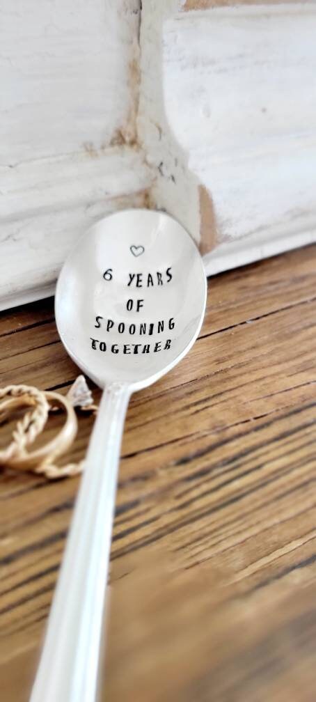 Spooning Together Vintage Soup Spoon, Personalized Spoon, Anniversary Spoon, Gift for Anniversary, Gift for Wife,gift for husband