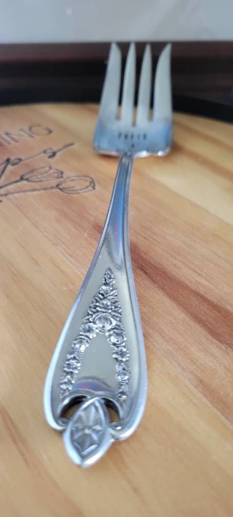 Vintage Serving Fork,Silver Plated Stamped Fork,Gift for hostess,hostess gift,faith and family,faith gift,faith based gift,Christian gift