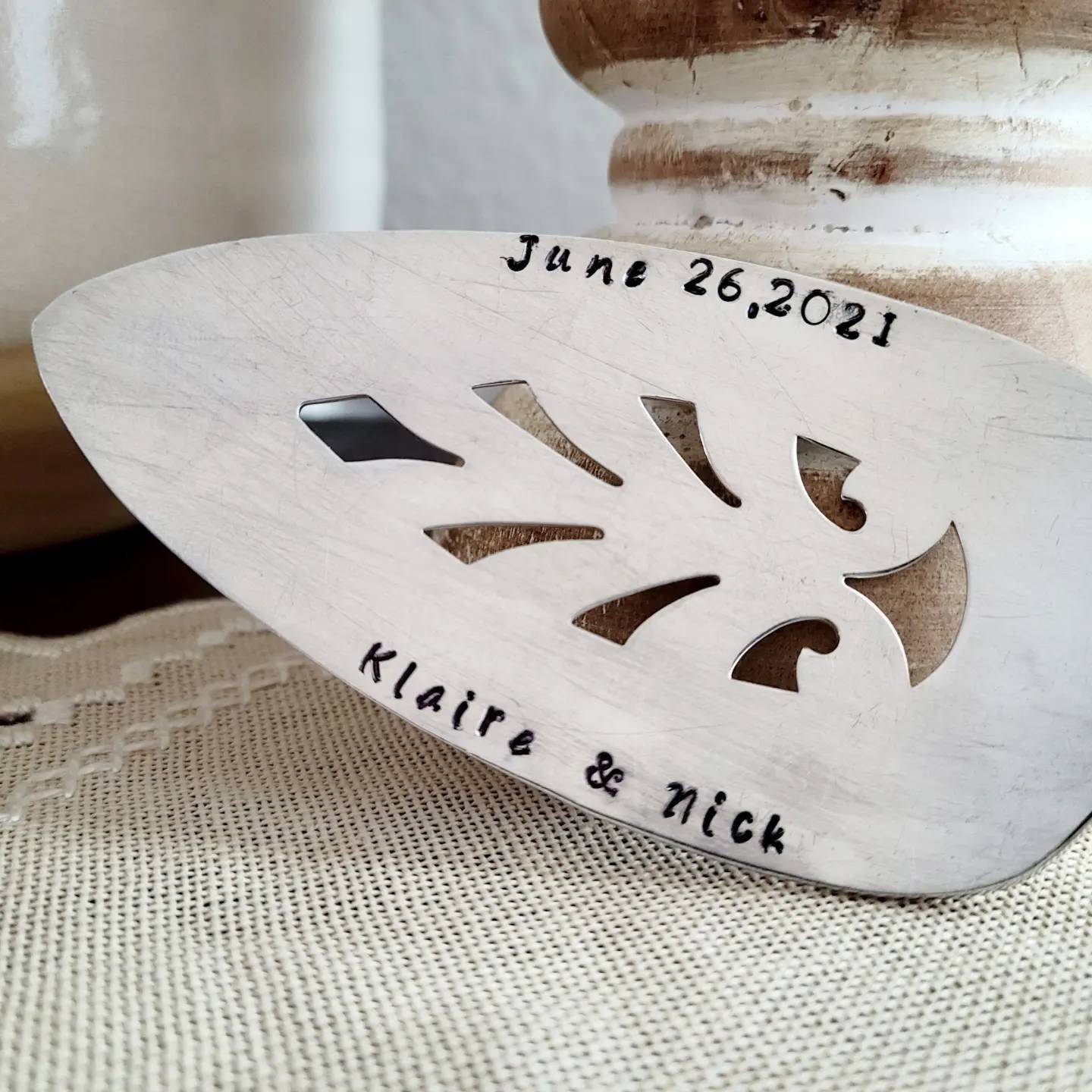 Wedding Server,customized silver plated vintage wedding server,personalized wedding cake server,custom caker server,anniversary gift