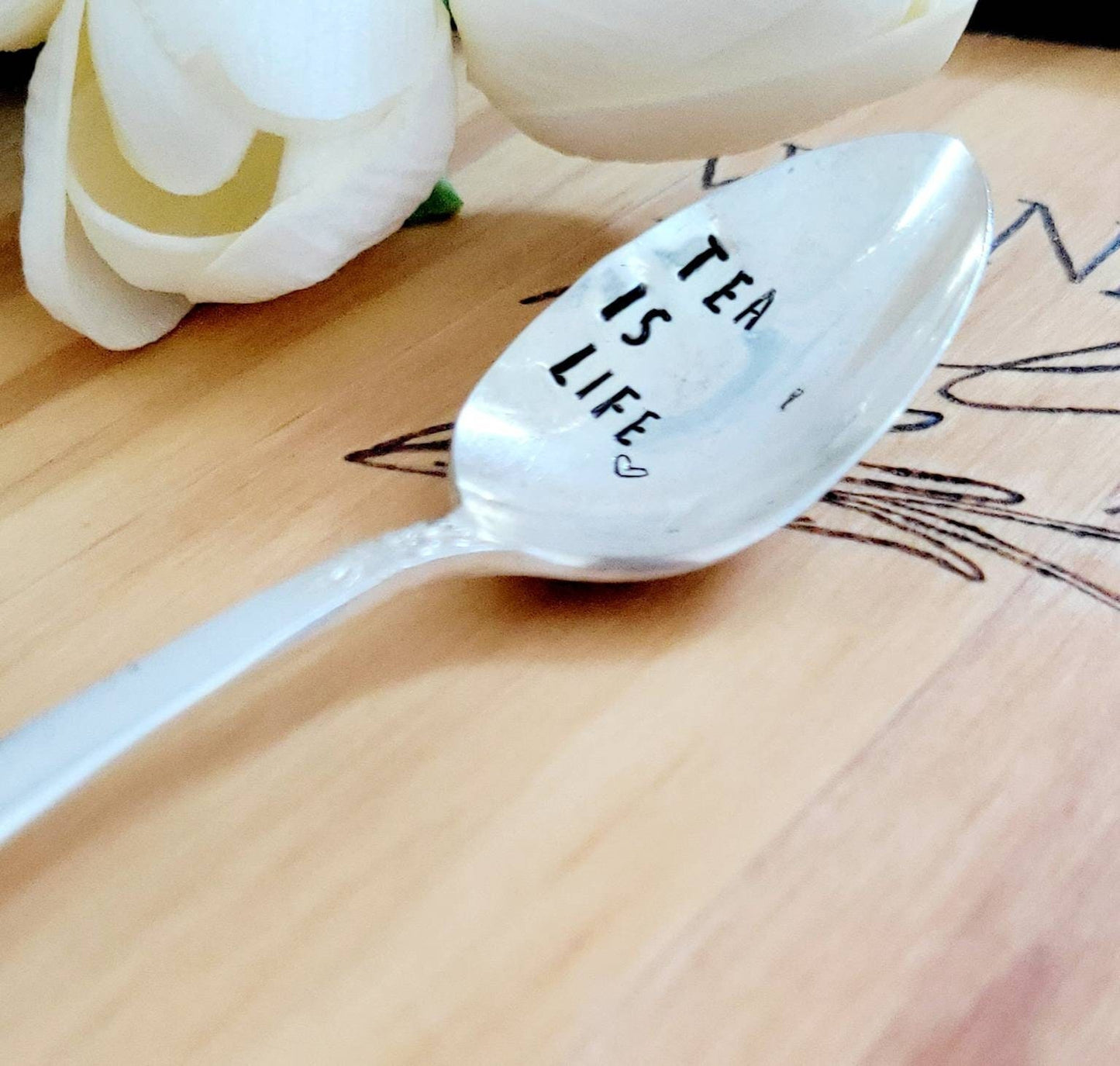 Vintage Silver Plated Spoon,Vintage Teaspoon,Tea is life,tea lover gift,tea,teaspoon,tea gift,vintage spoon,vintage teaspoon,teacup
