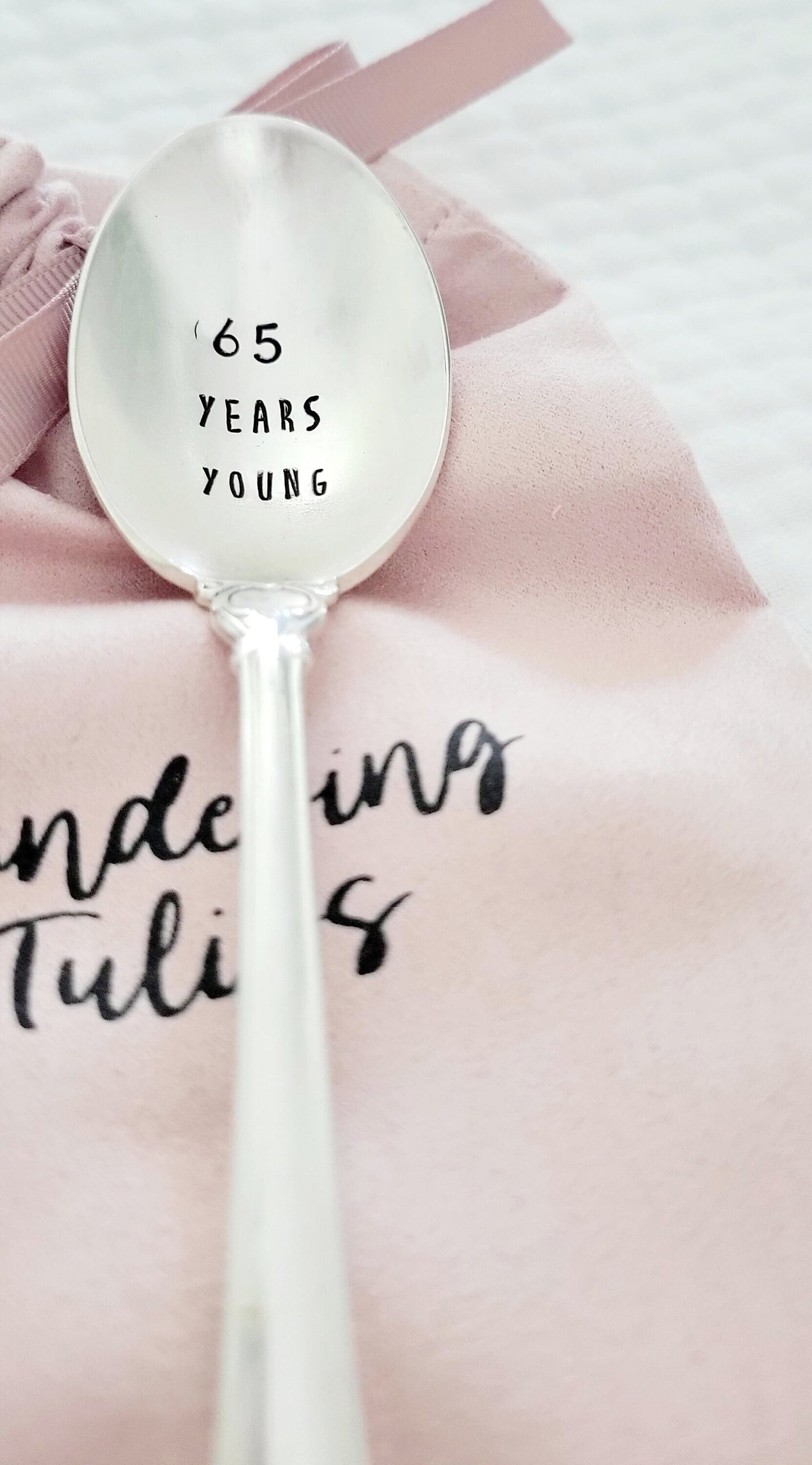 65 years young,birthday gift idea,birthday spoon,happy birthday,unique birthday gift idea,custom birthday gift,personalized birthday gift,