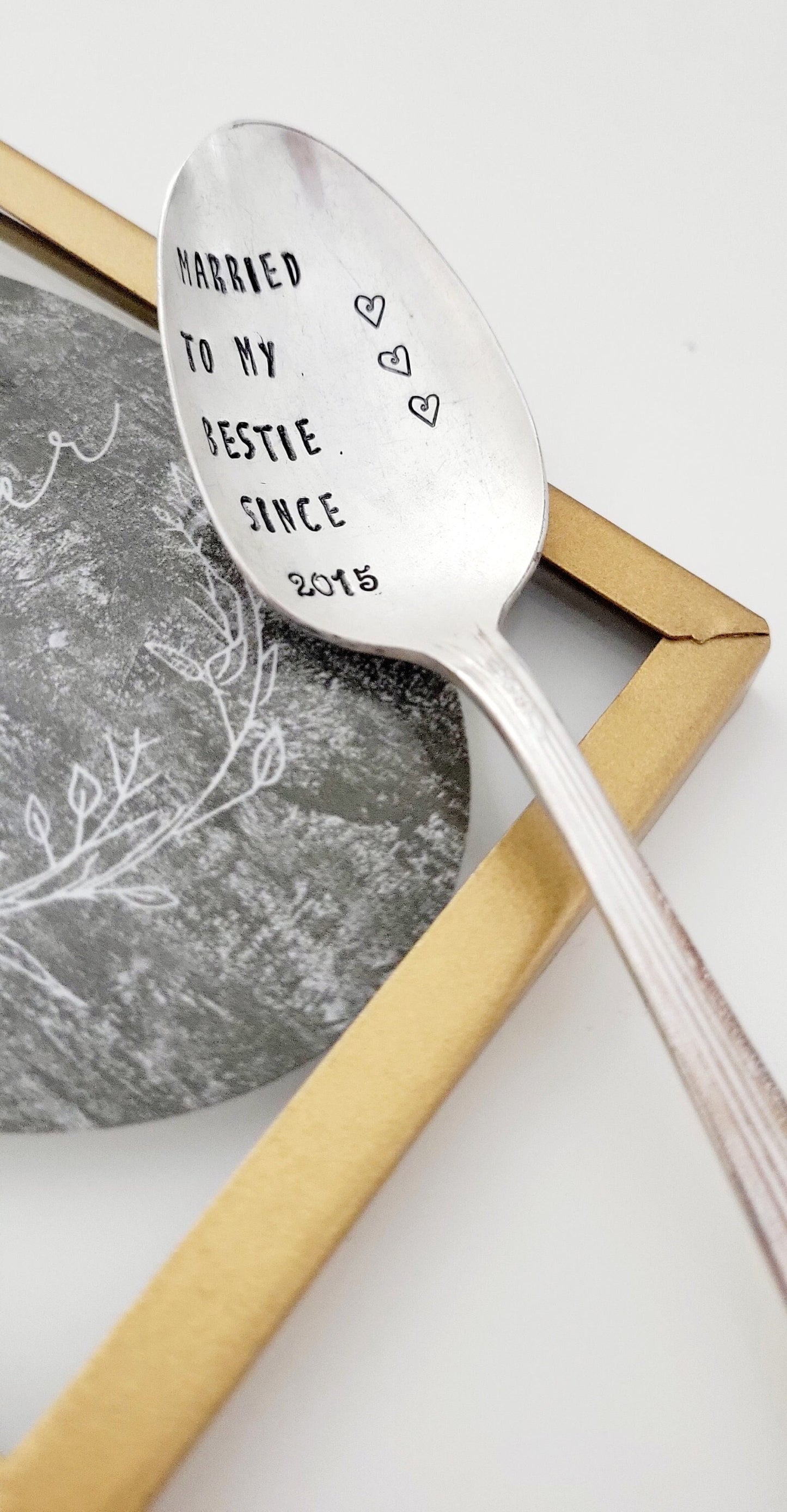 married to my bestie,bestie gift,anniversary gift,anniversary gift for husband,anniversary gift for wife,anniversary gift for parents,anniversary gift for grandparents,spoon gift,anniversary spoon
