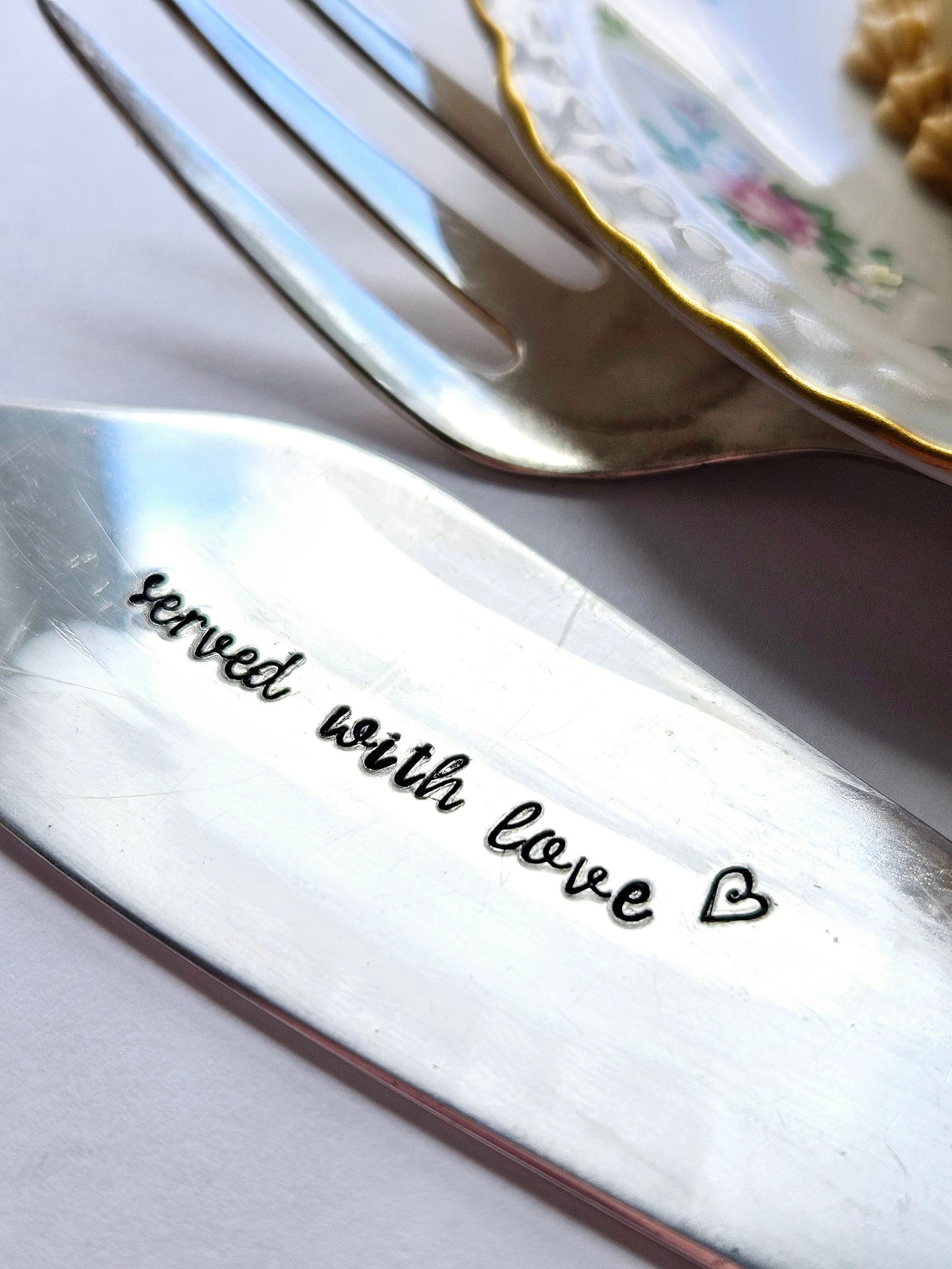 Vintage silver plated large spreading knife and fork,gift for hostess,house warming gift,come as you are,gift for mom,gift for host