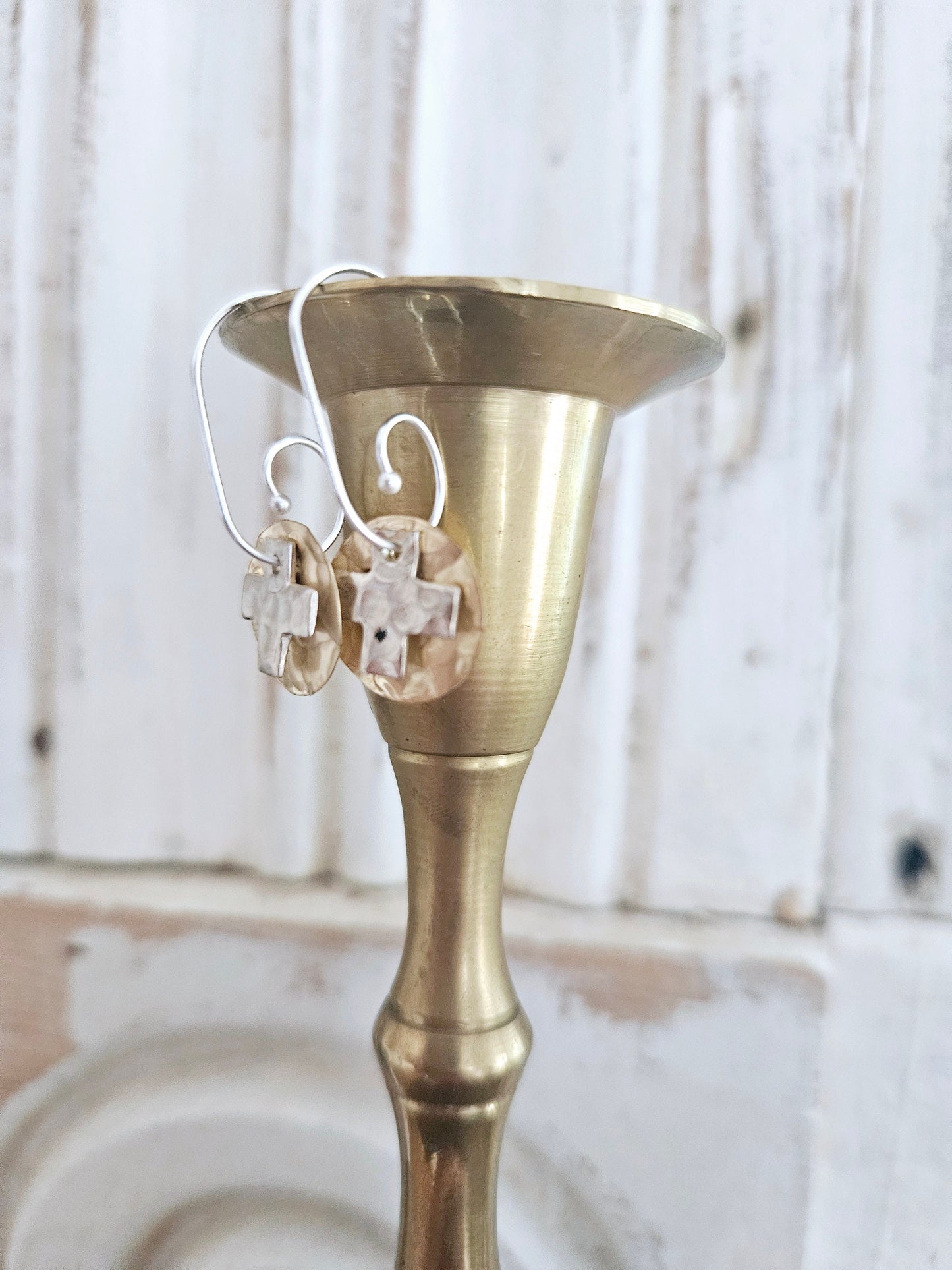 Gold Hammered Cross Earrings,Elegant Earrings,Classy Earrings,Gift for Wife,gift for best friend,faith based gift,faith earrings,faith gift