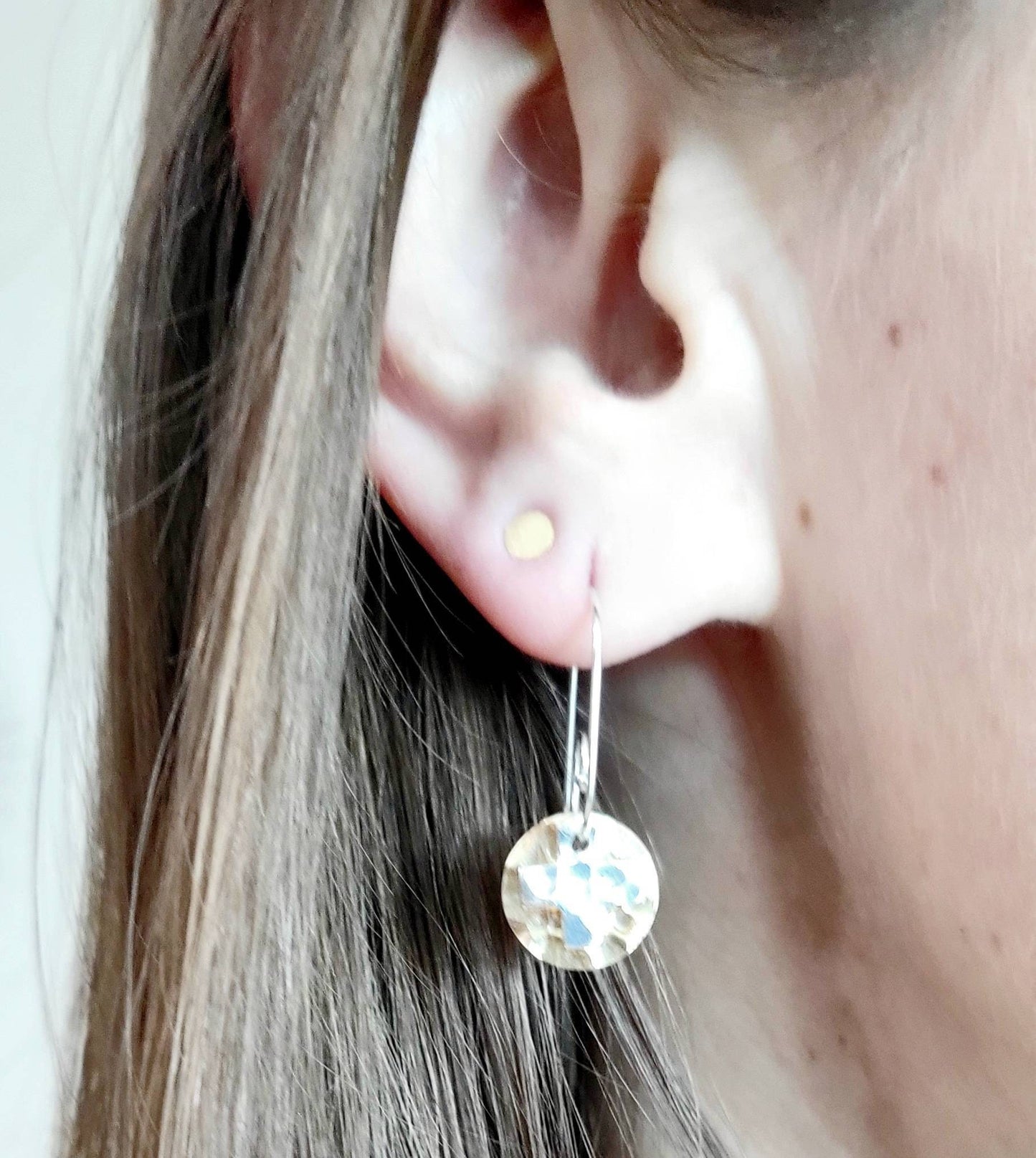 Gold Hammered Cross Earrings,Elegant Earrings,Classy Earrings,Gift for Wife,gift for best friend,faith based gift,faith earrings,faith gift