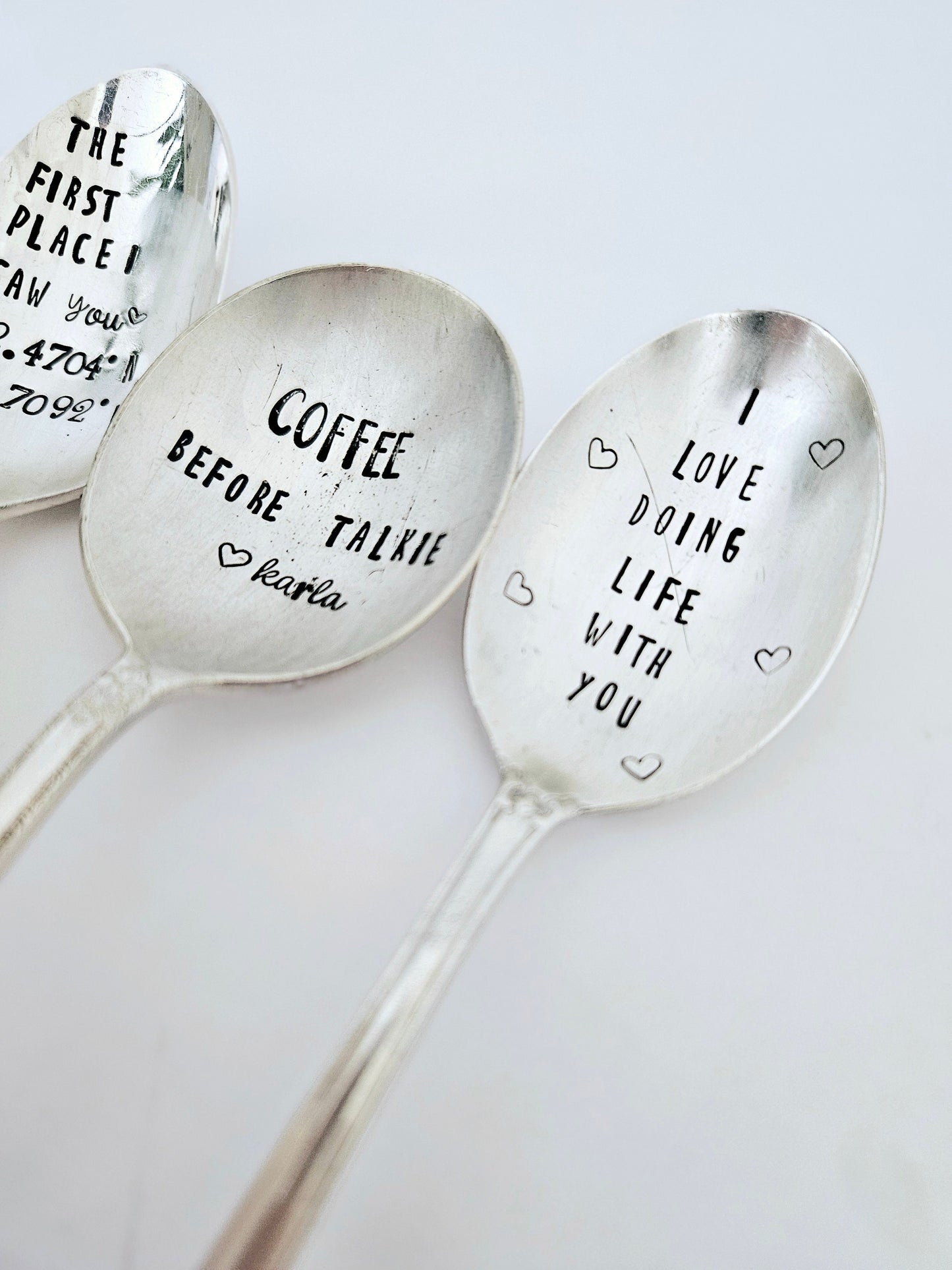 Coffee Before Talkie Silver Plated Vintage Spoon,Coffee Spoon,Personalized Gift,Gift for Wife,Gift for Husband, Best Friend
