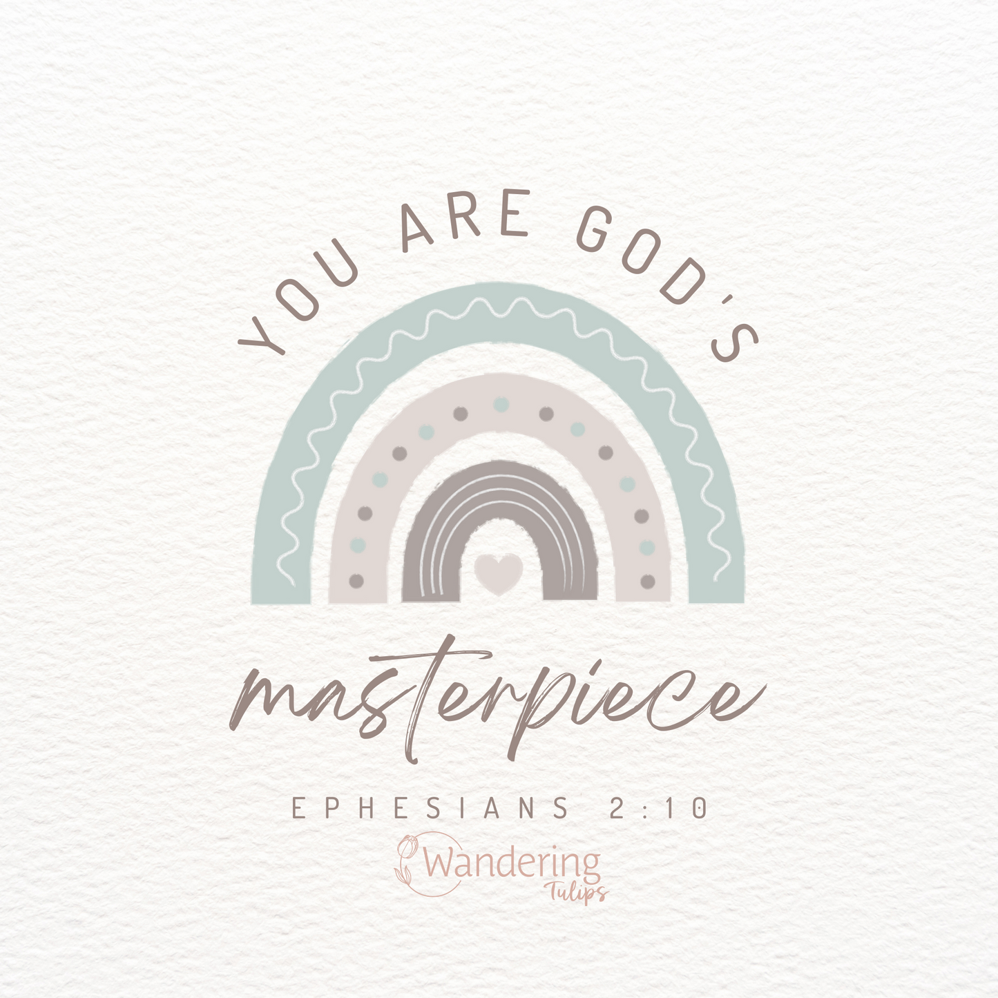 You Are God's Masterpiece Magnet | Wandering Tulips