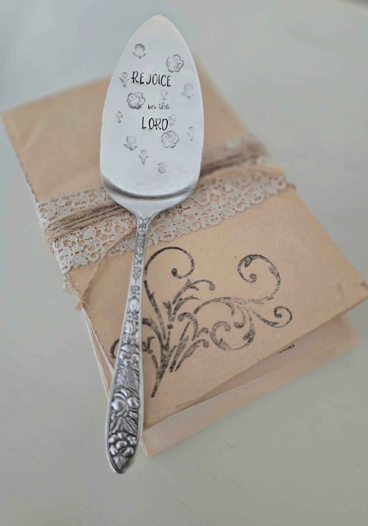 Rejoice in the Lord- Vintage Server | Wandering Tulips