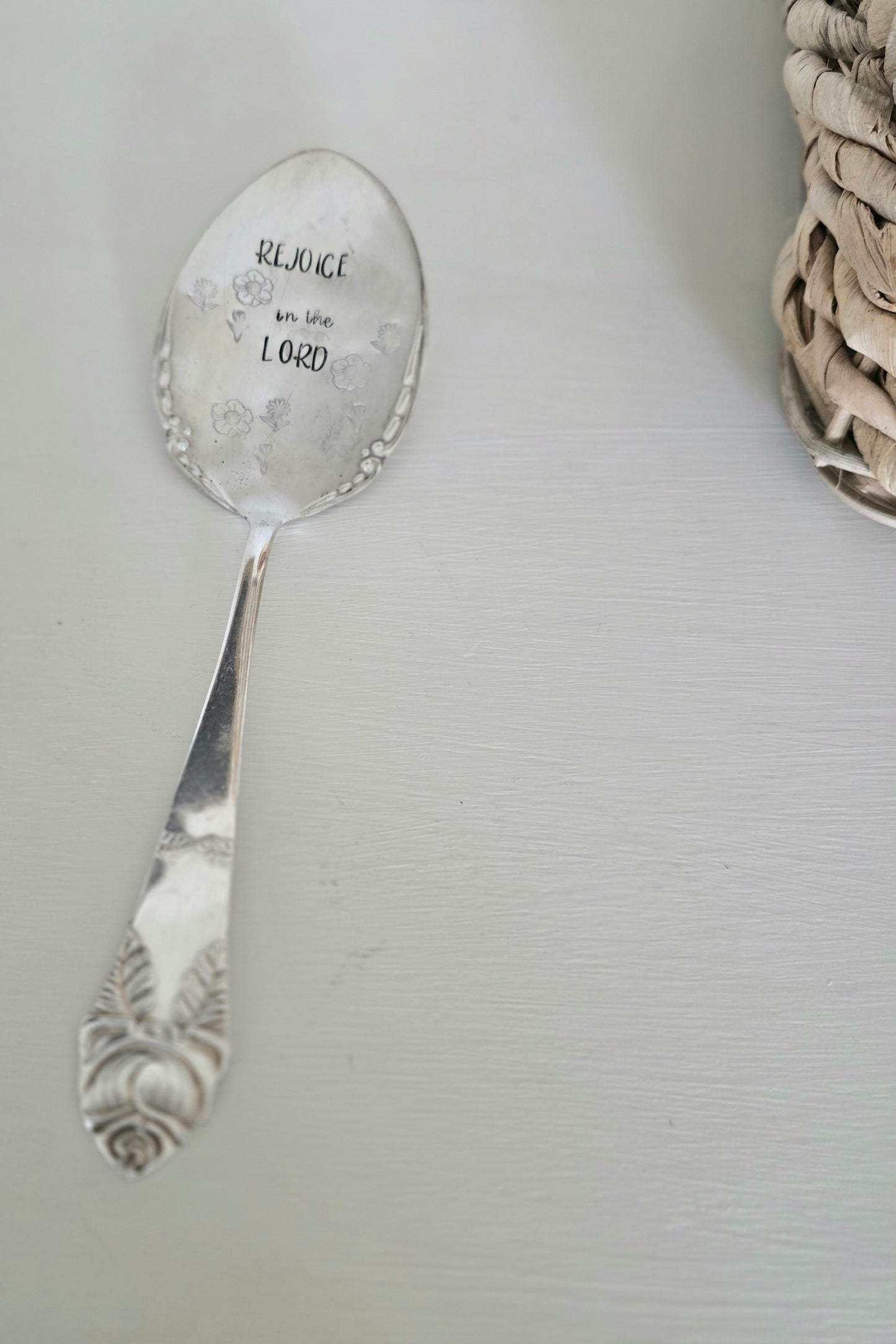 Rejoice in the Lord- Vintage Server | Wandering Tulips