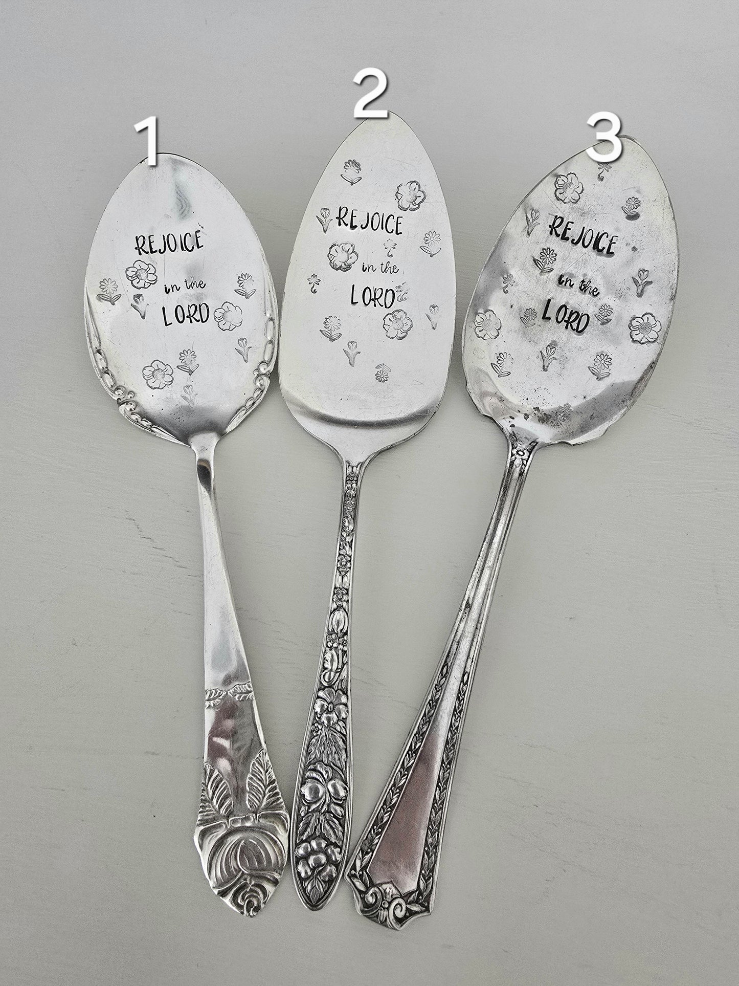 Rejoice in the Lord- Vintage Server | Wandering Tulips