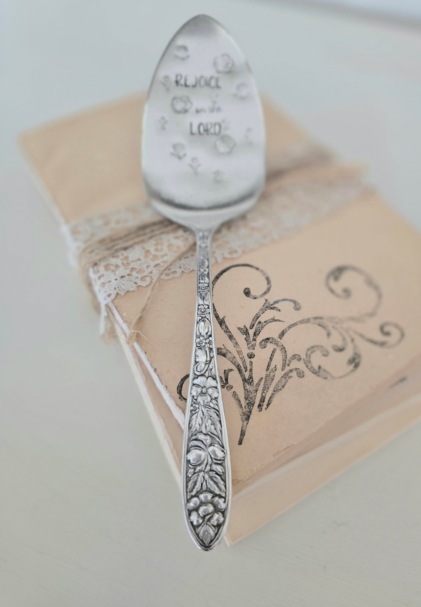 Rejoice in the Lord- Vintage Server | Wandering Tulips