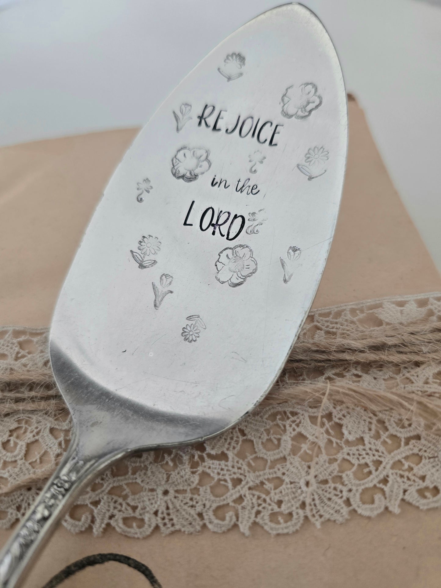 Rejoice in the Lord- Vintage Server | Wandering Tulips