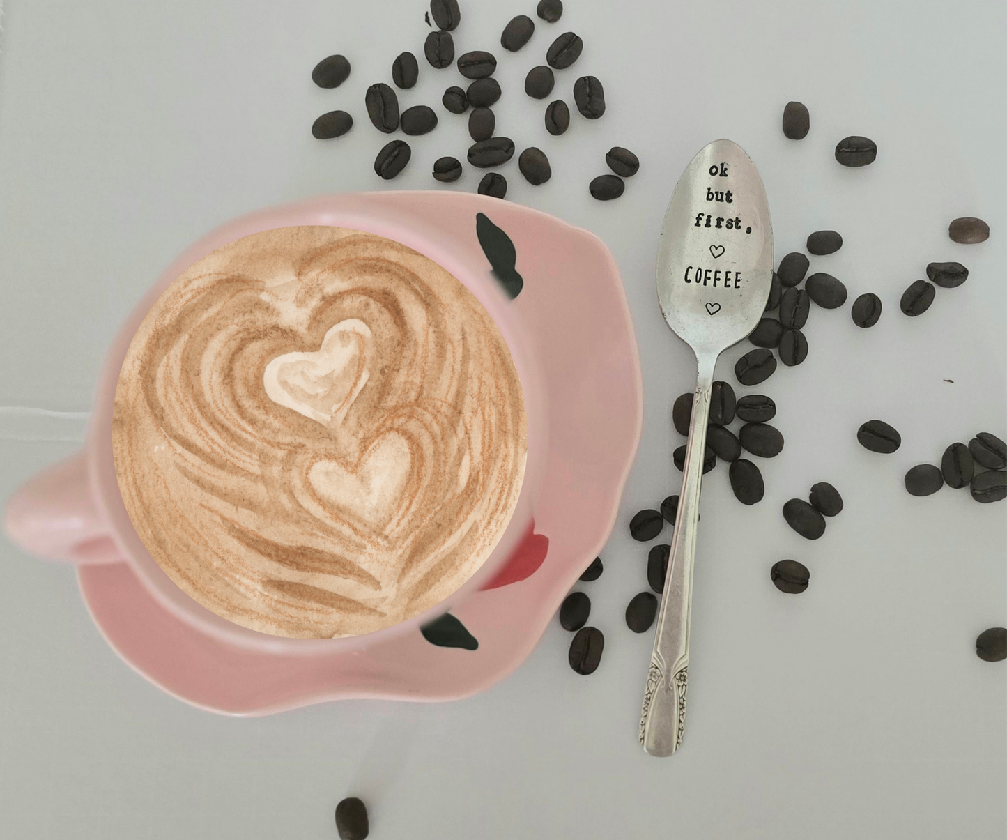 Ok But First, Coffee - Vintage Personalized Stamped Spoon | Wandering Tulips
