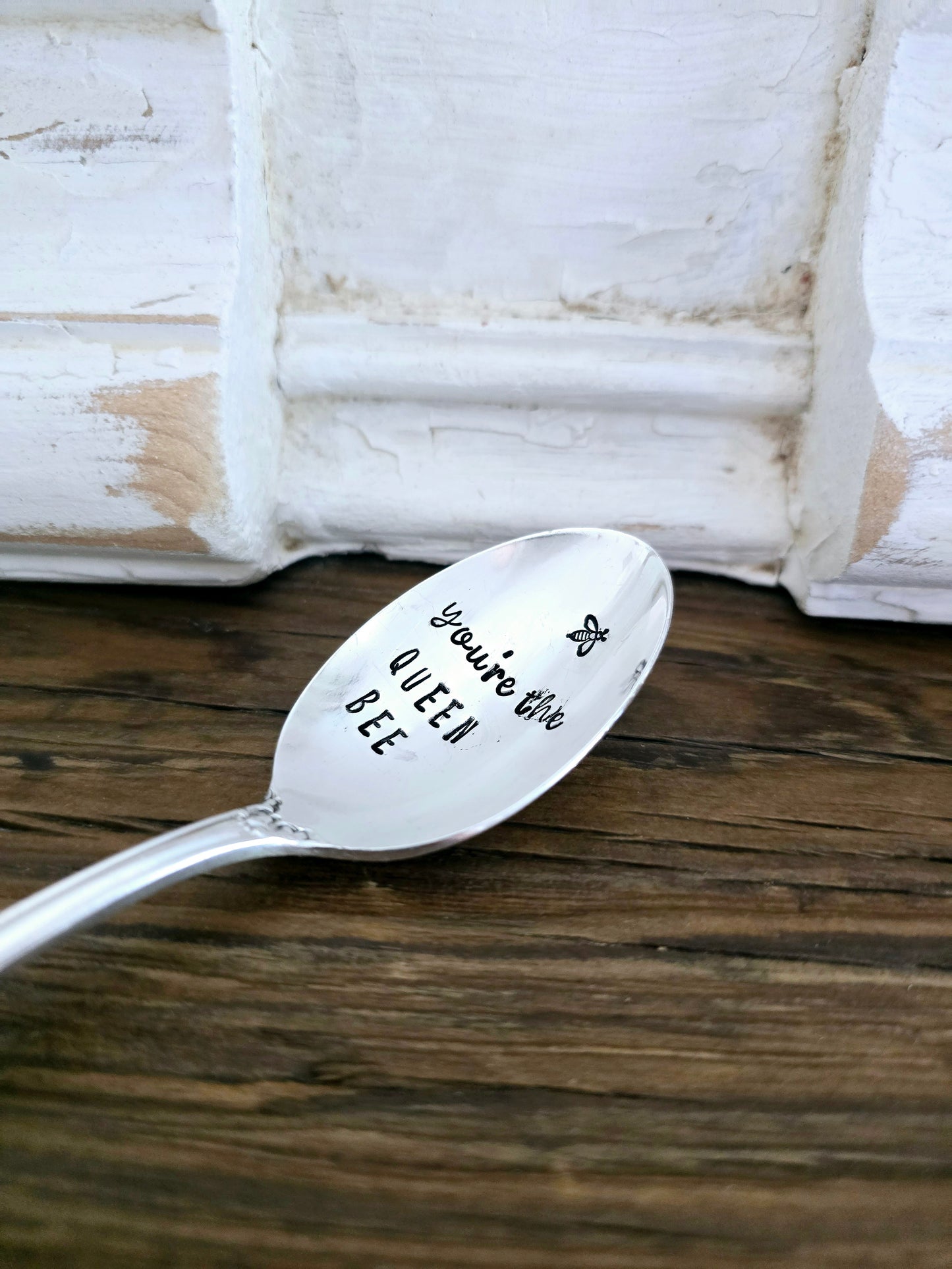 You're The Queen Bee - Vintage Personalized Stamped Spoon | Wandering Tulips