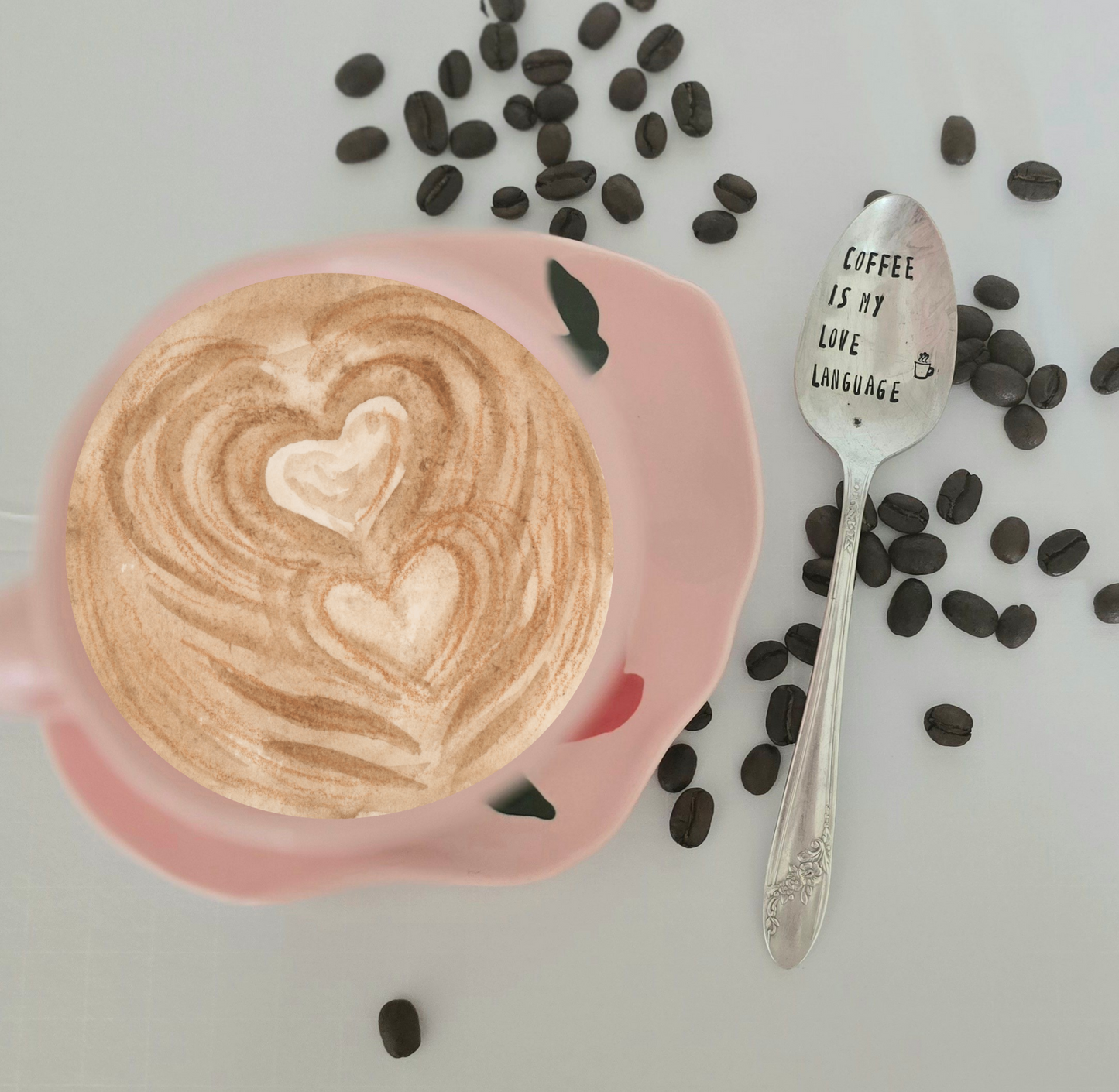 Coffee is my love language- Vintage Personalized Stamped Spoon | Wandering Tulips