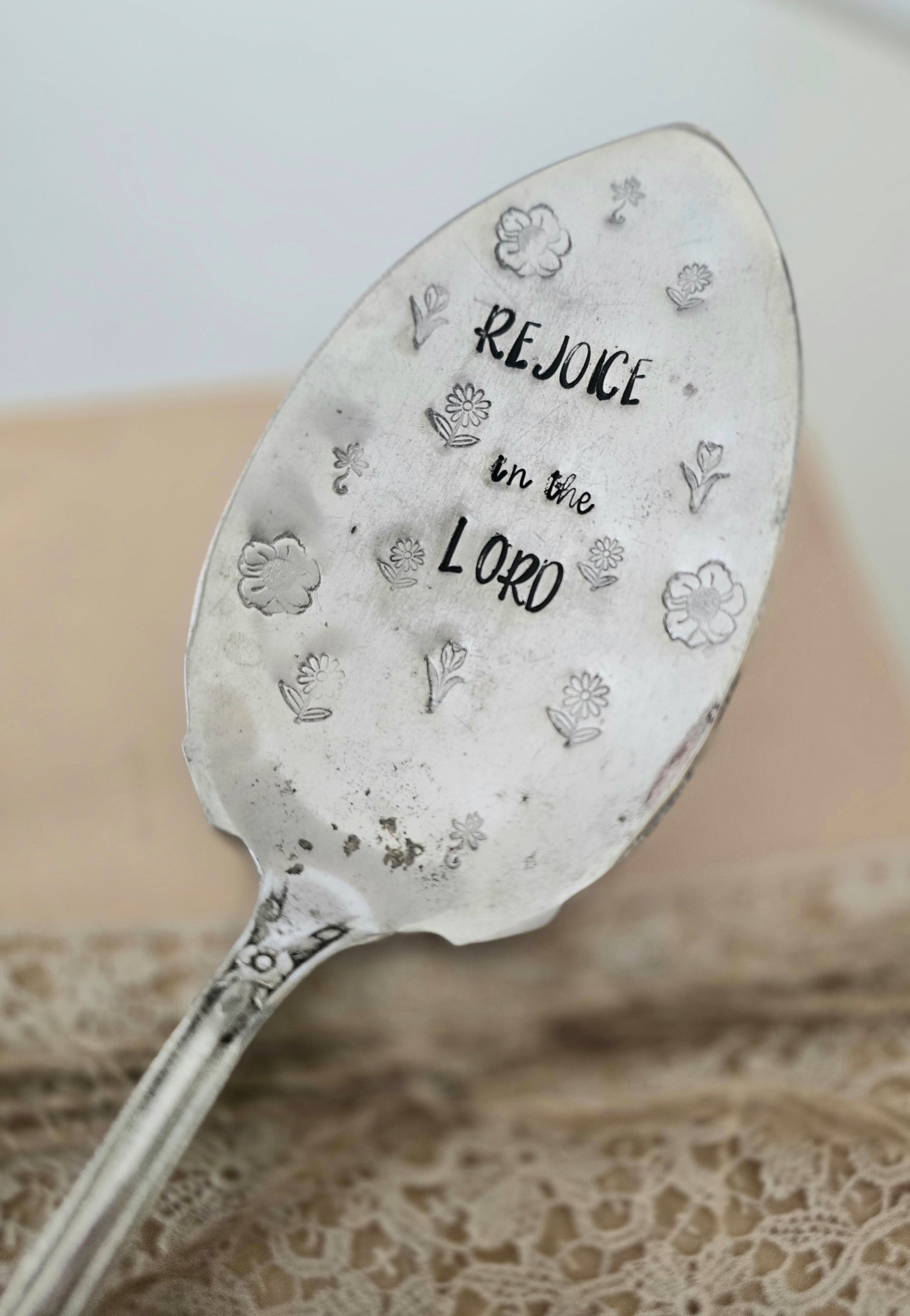 Rejoice in the Lord- Vintage Server | Wandering Tulips