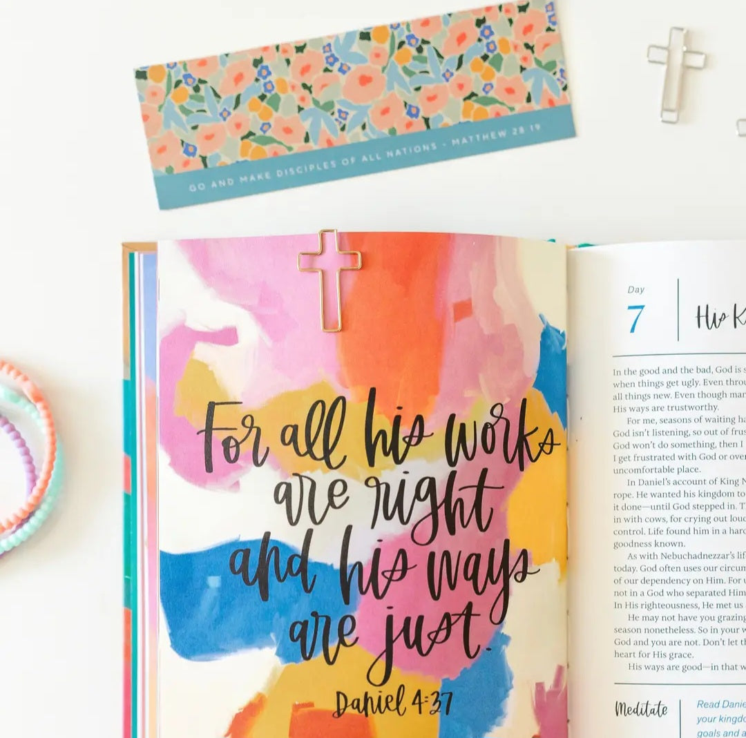 Bookmark And Cross Paperclips | Wandering Tulips