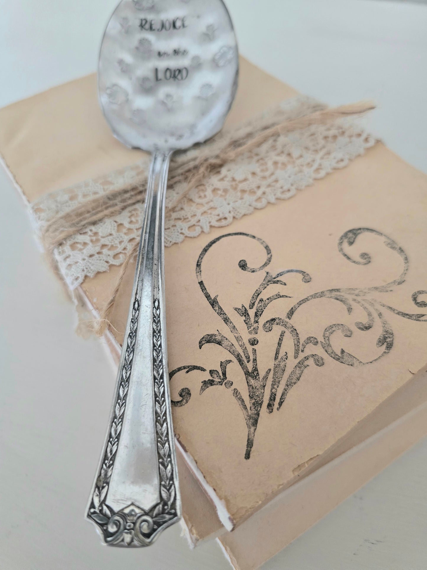 Rejoice in the Lord- Vintage Server | Wandering Tulips