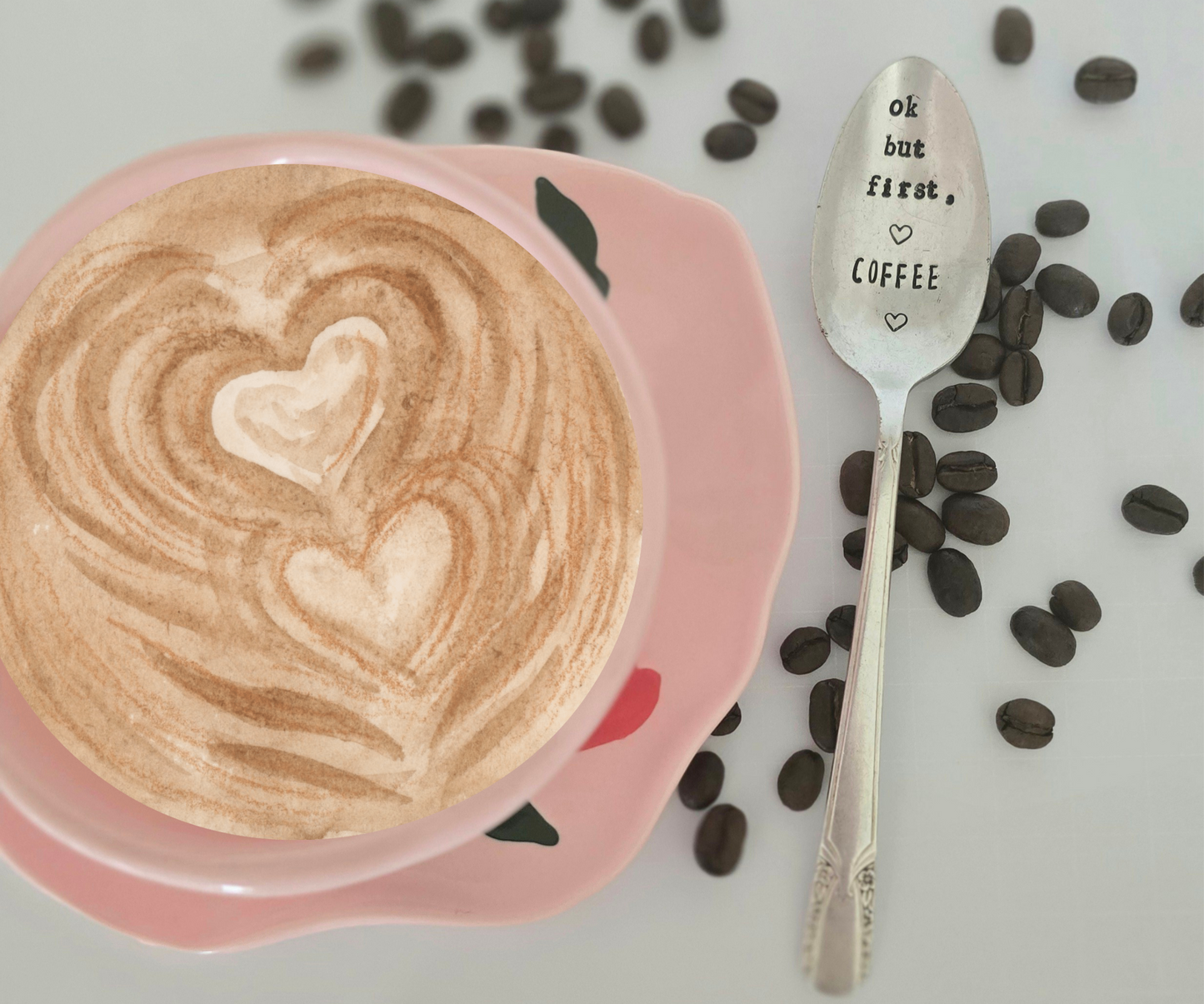 Ok But First, Coffee - Vintage Personalized Stamped Spoon | Wandering Tulips