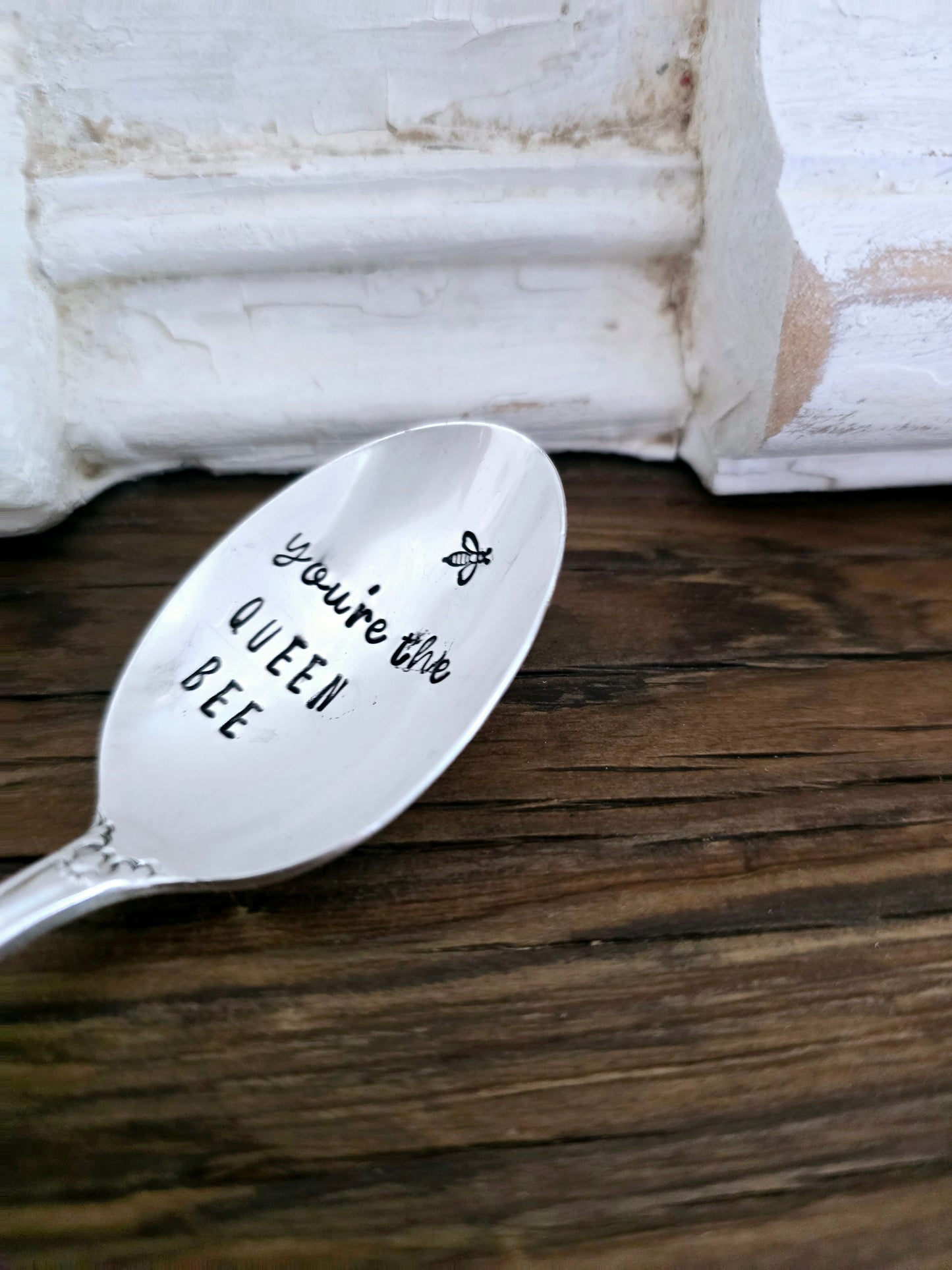 You're The Queen Bee - Vintage Personalized Stamped Spoon | Wandering Tulips