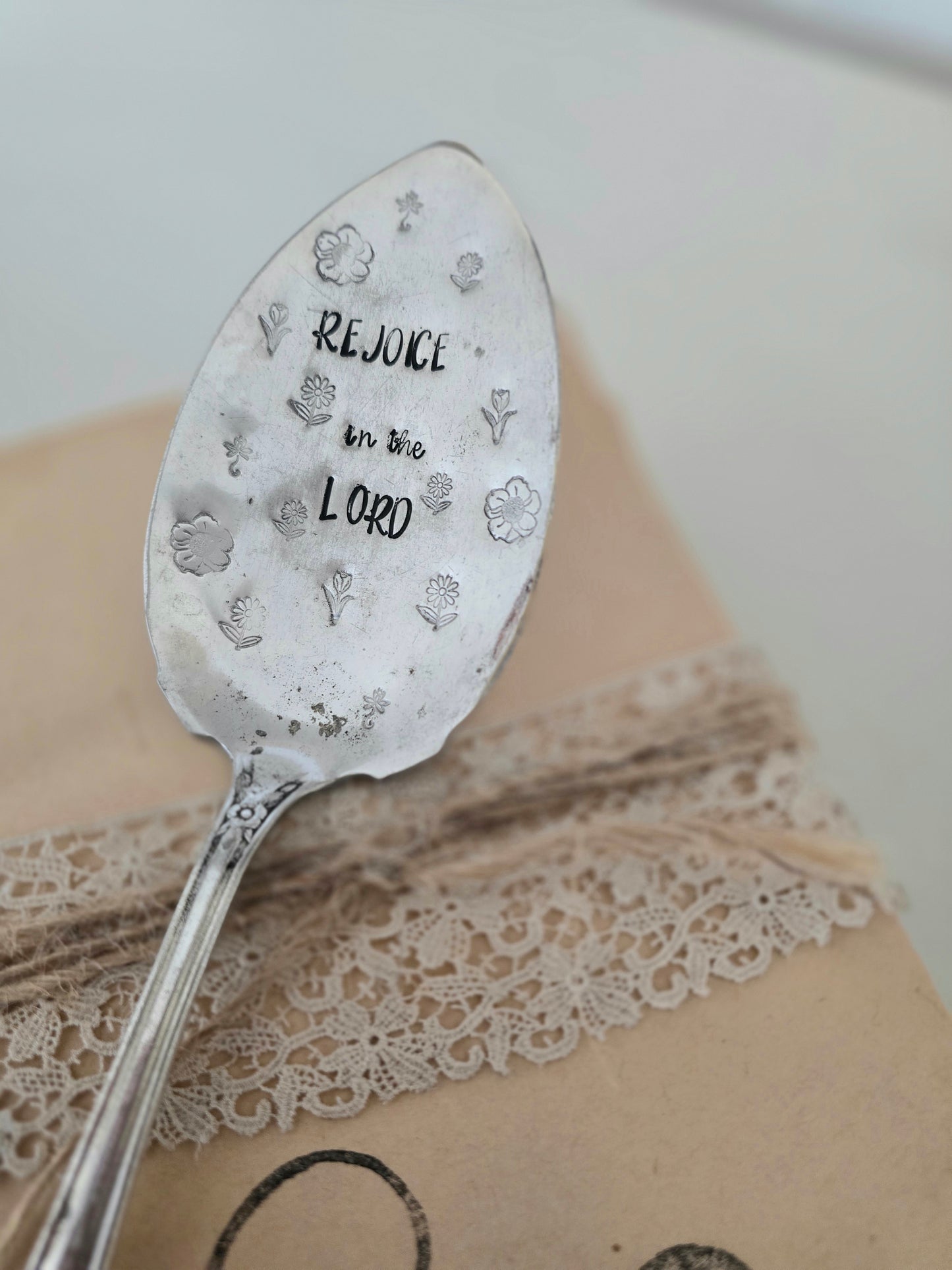 Rejoice in the Lord- Vintage Server | Wandering Tulips