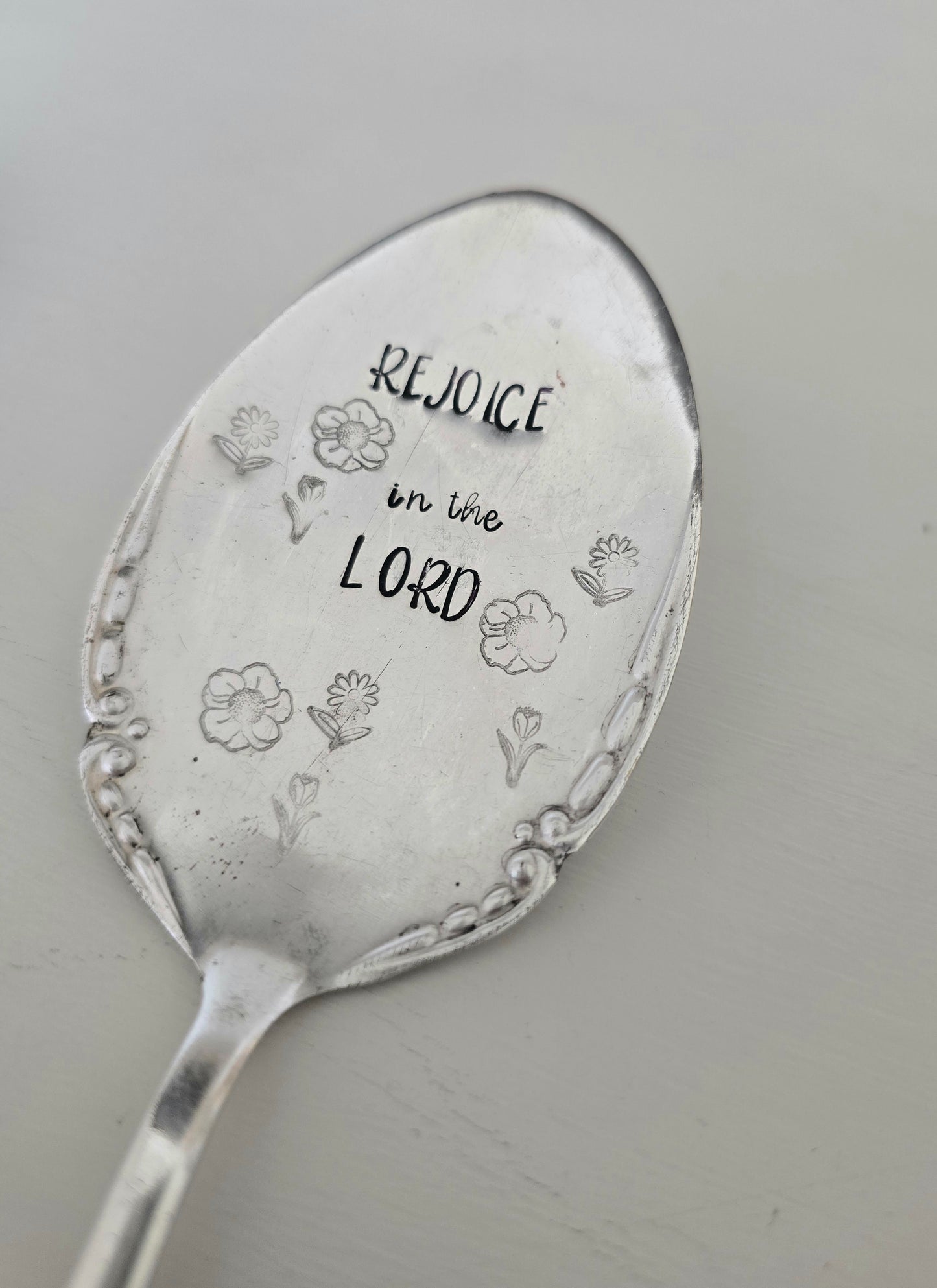 Rejoice in the Lord- Vintage Server | Wandering Tulips
