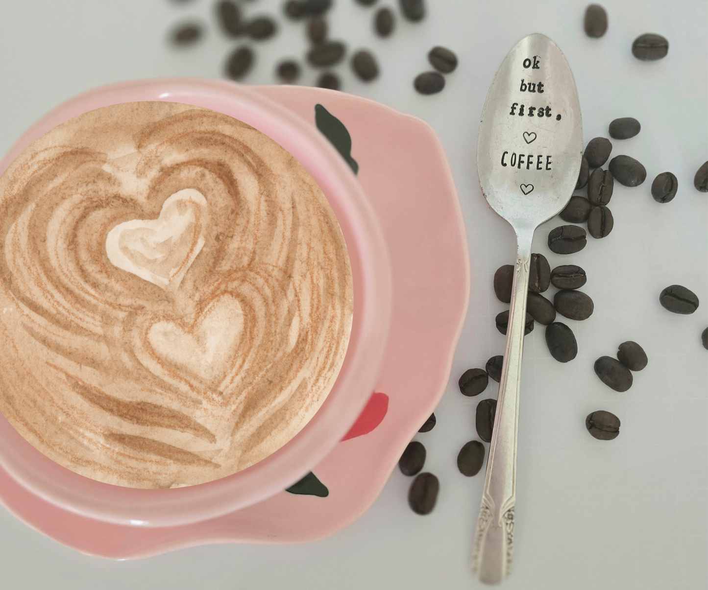 Ok But First, Coffee - Vintage Personalized Stamped Spoon | Wandering Tulips