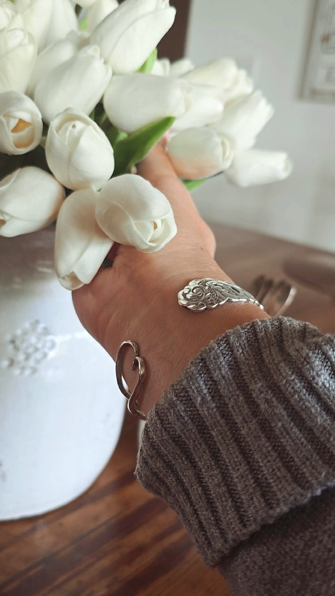 Sterling Silver Bracelet|Wandering Tulips