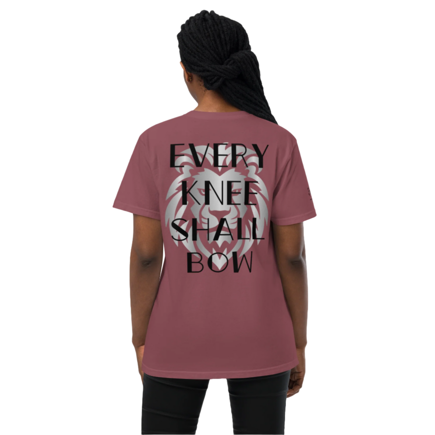 Every Knee Shall Bow Unisex Garment-Dyed Pocket T-Shirt