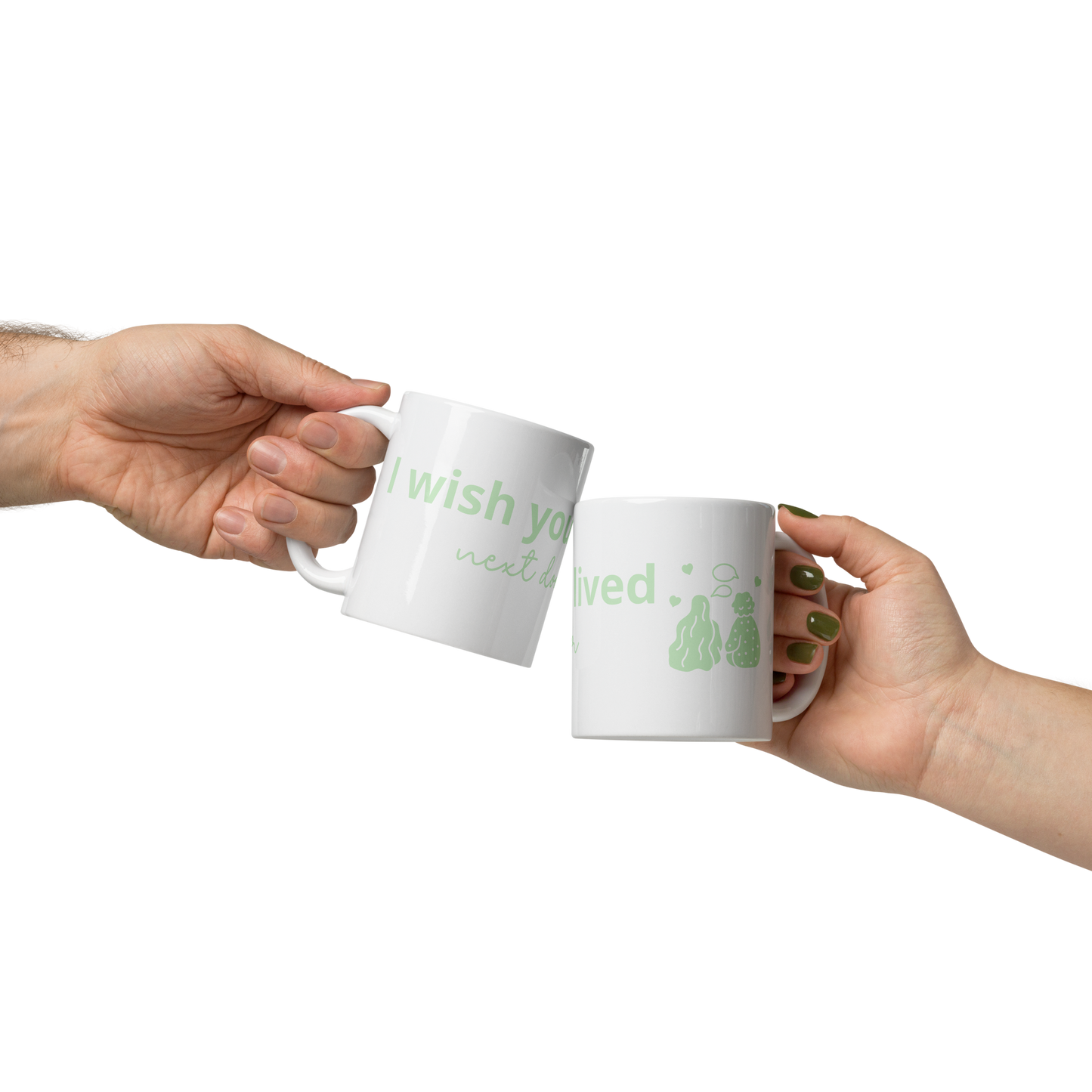 I Wish You Lived Next Door White Glossy Mug | Wandering Tulips