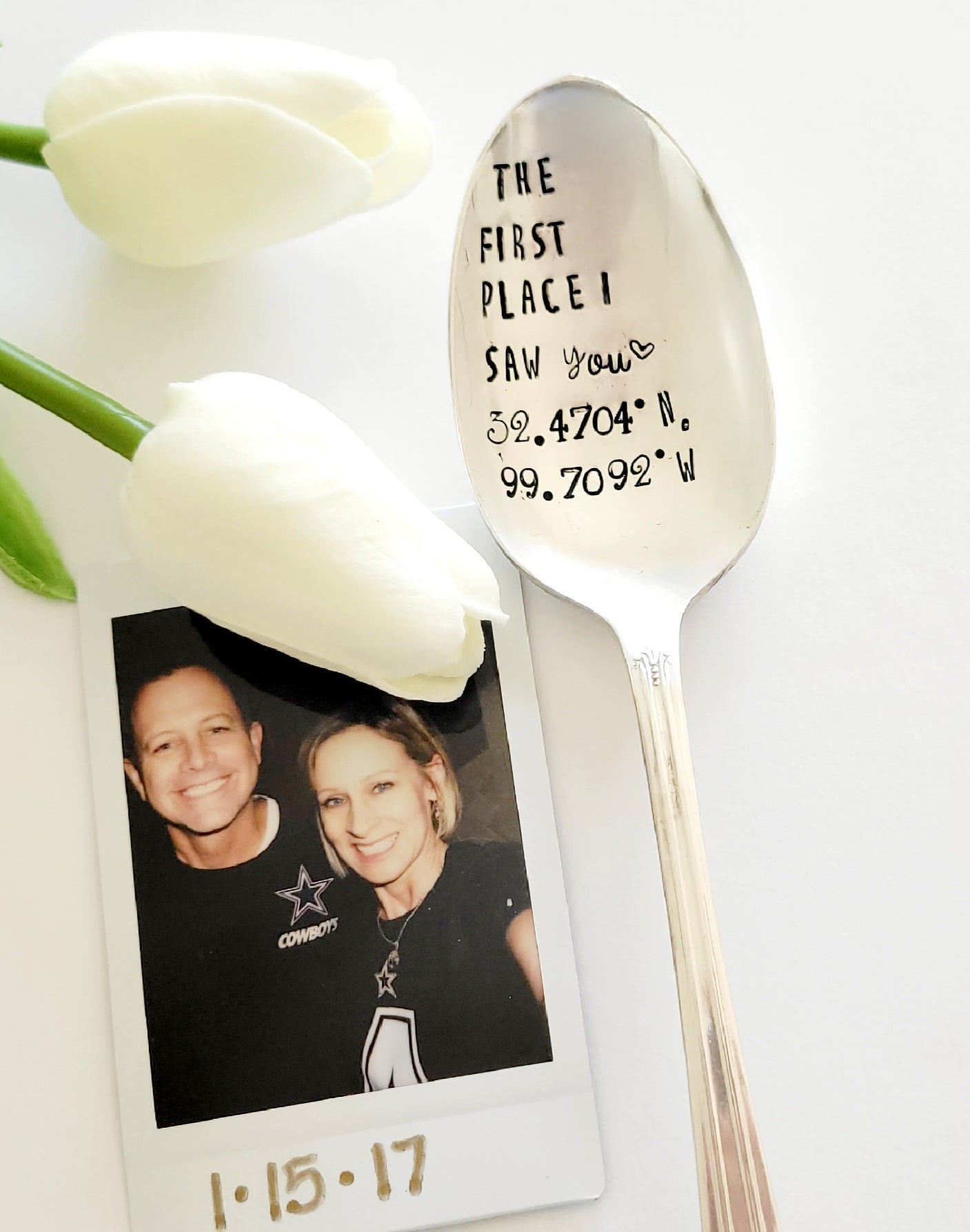 The First Place I Saw You- Vintage Personalized Stamped Spoon | Wandering Tulips