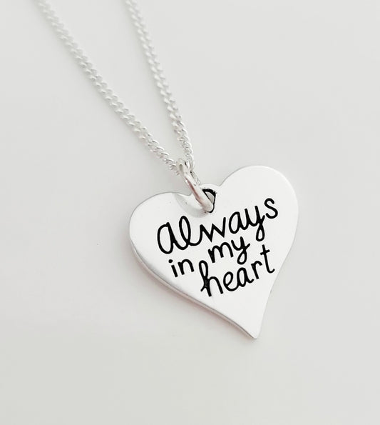 Always In My Heart - Sterling Silver Necklace | Wandering Tulips