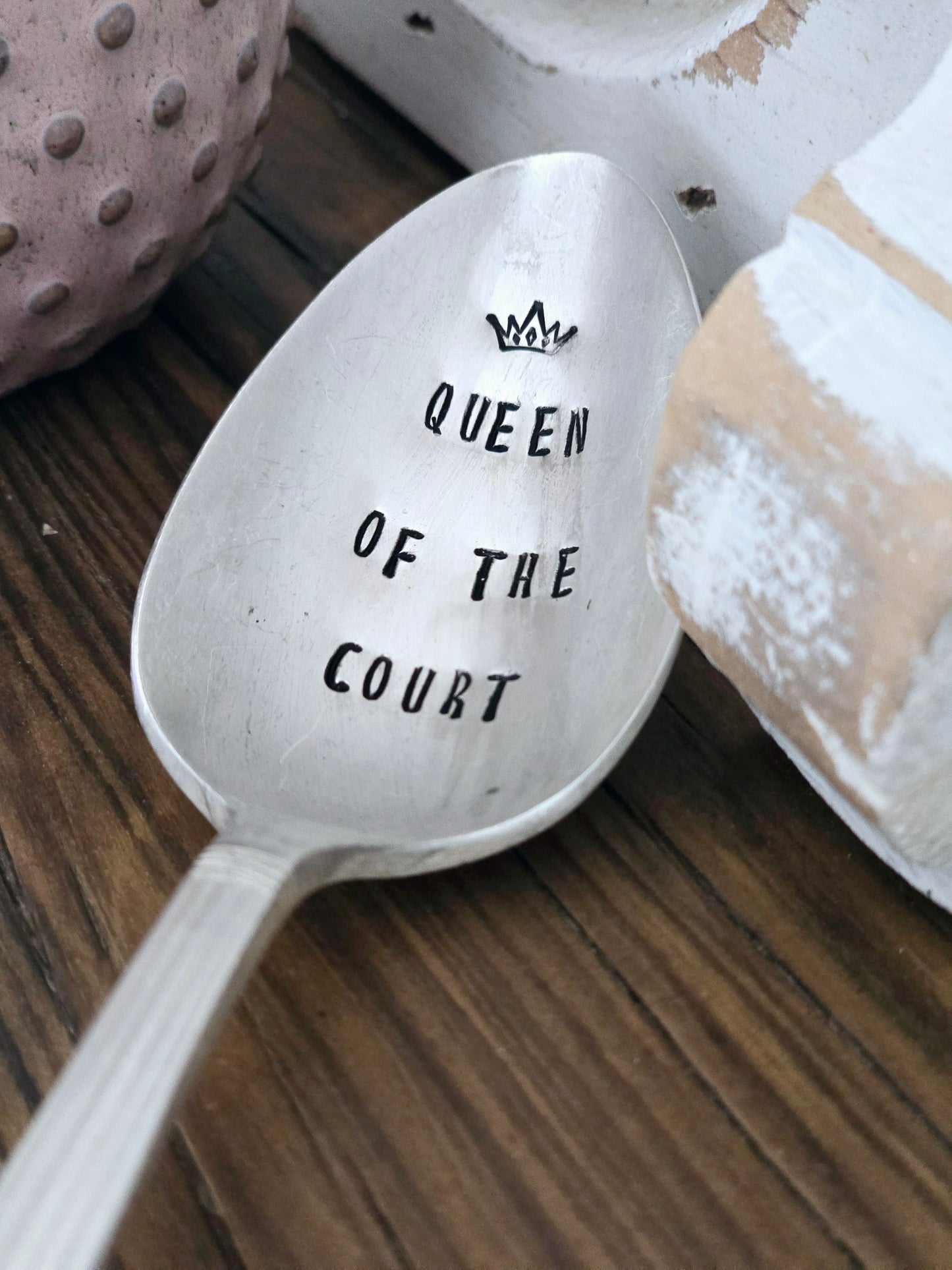 King/Queen Of The Court - Vintage Personalized Stamped Spoon | Wandering Tulips