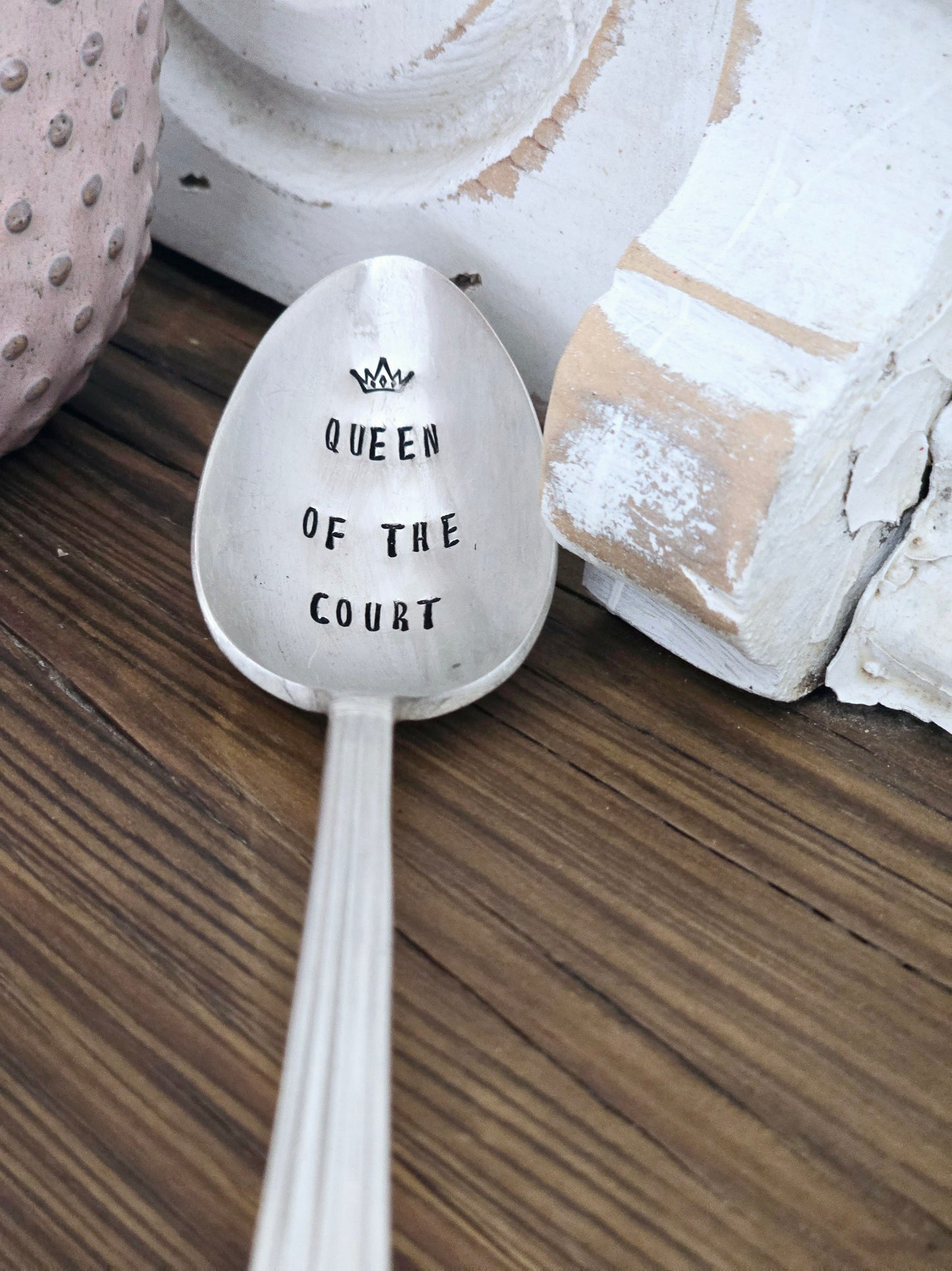 King/Queen Of The Court - Vintage Personalized Stamped Spoon | Wandering Tulips