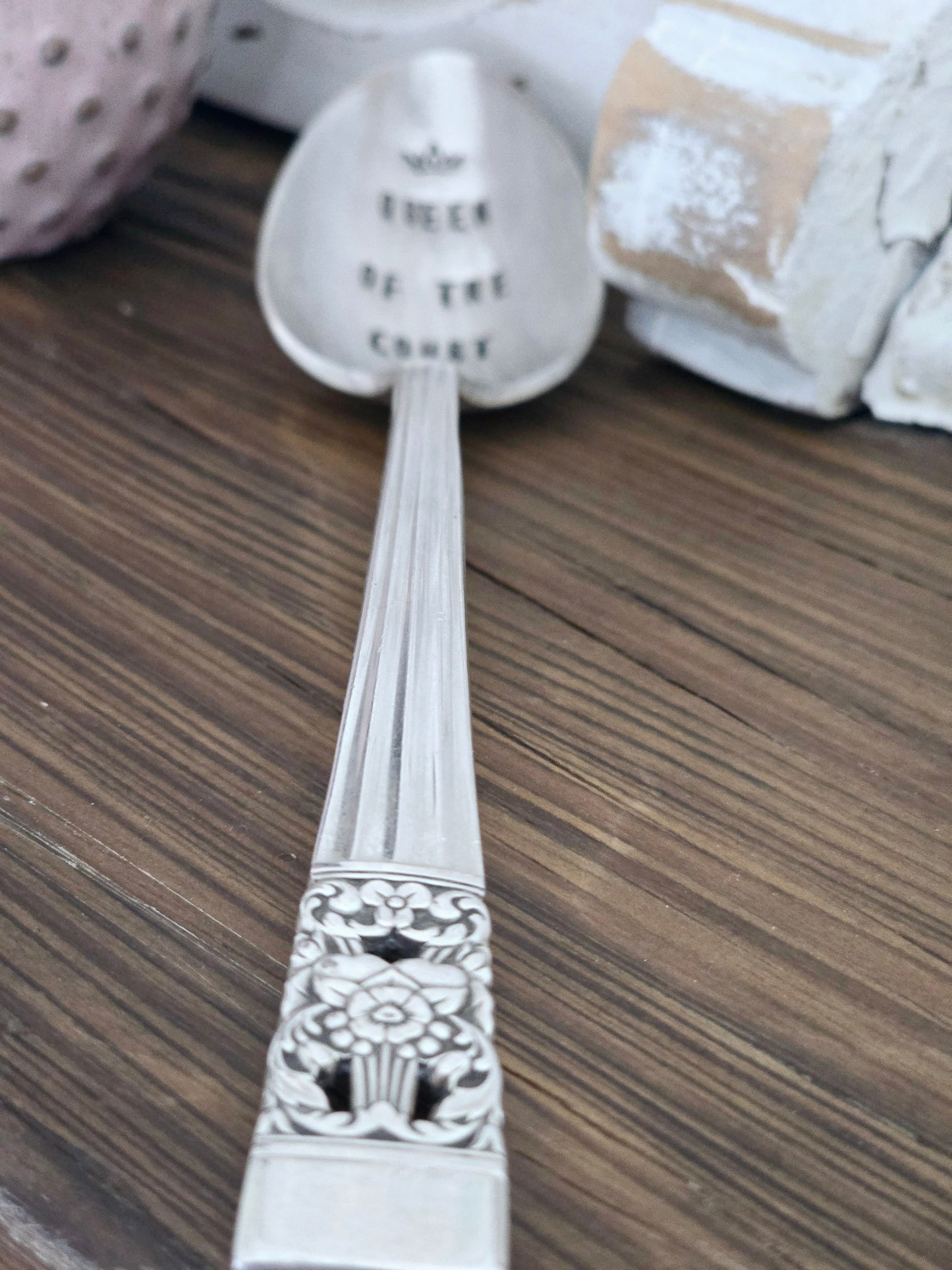 King/Queen Of The Court - Vintage Personalized Stamped Spoon | Wandering Tulips