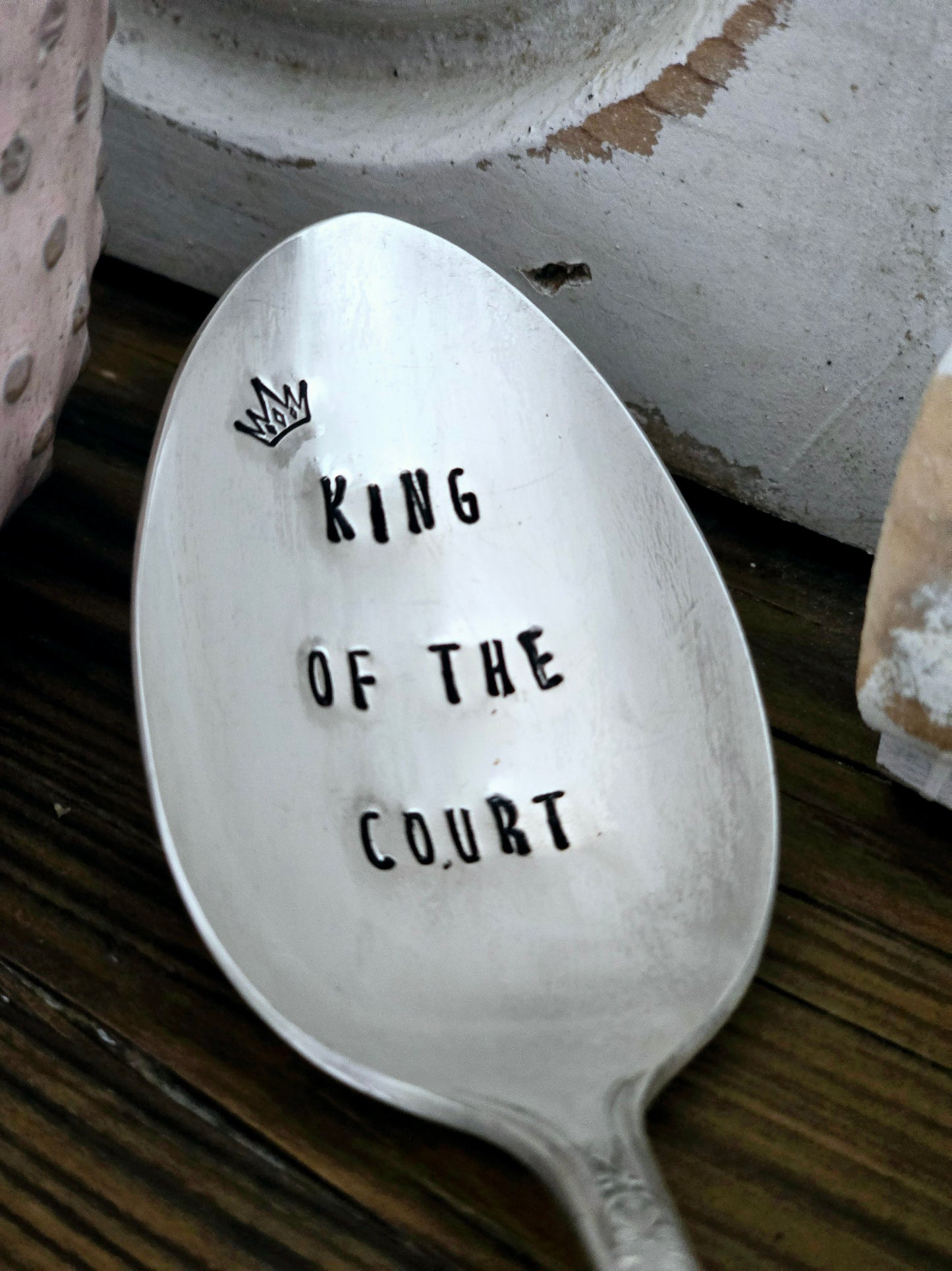 King/Queen Of The Court - Vintage Personalized Stamped Spoon | Wandering Tulips