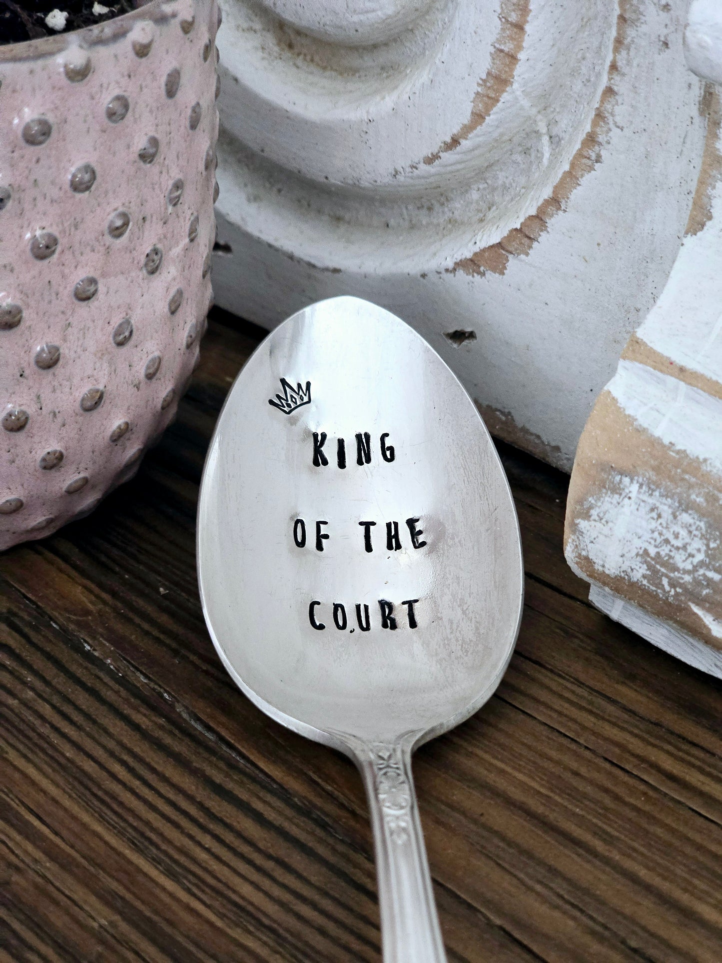 King/Queen Of The Court - Vintage Personalized Stamped Spoon | Wandering Tulips