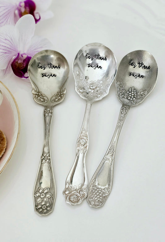 Rare Sugar Spoon - Vintage Personalized Stamped Spoon | Wandering Tulips