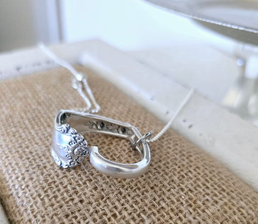 Floating Heart Pendant - Vintage Upcycled Spoon | Wandering Tulips