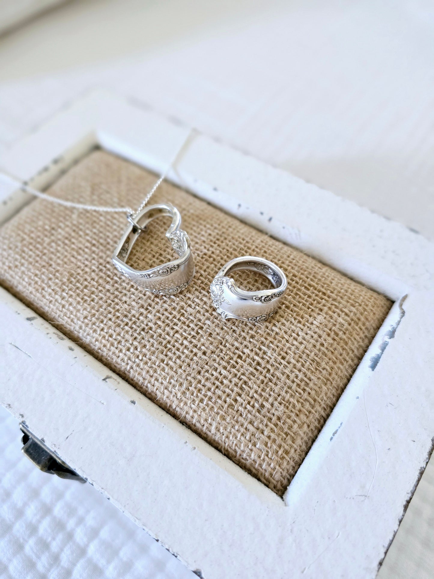 The Holiday 1951 by International Silver Company floating hearts and ring | Wandering Tulips