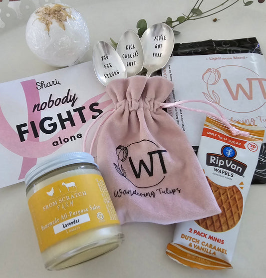 Fighting Cancer Gift Box - Gifts For Cancer Patients | Wandering Tulips