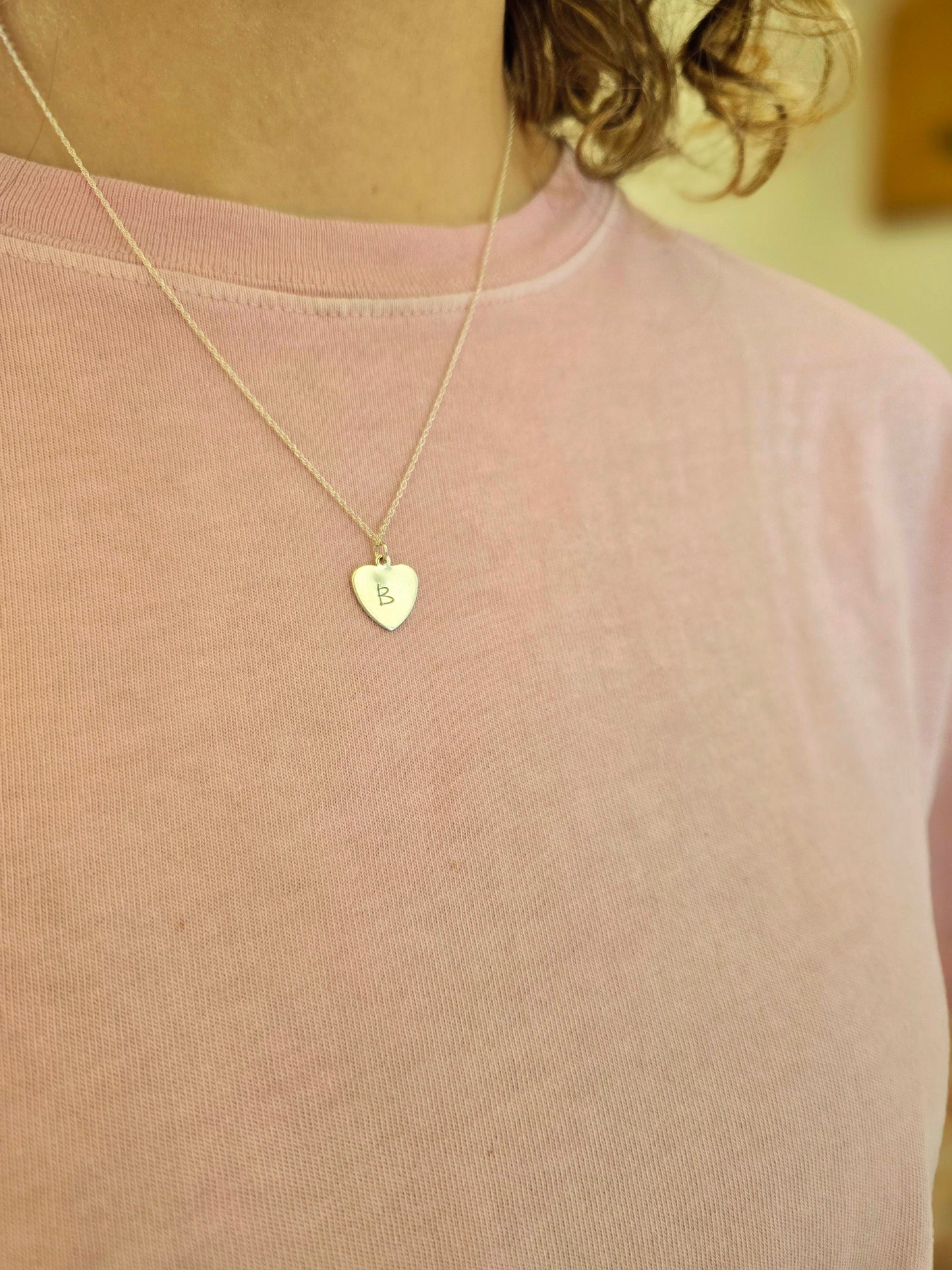 Initial Heart Necklace - silver - Personalized Charm | Wandering Tulips