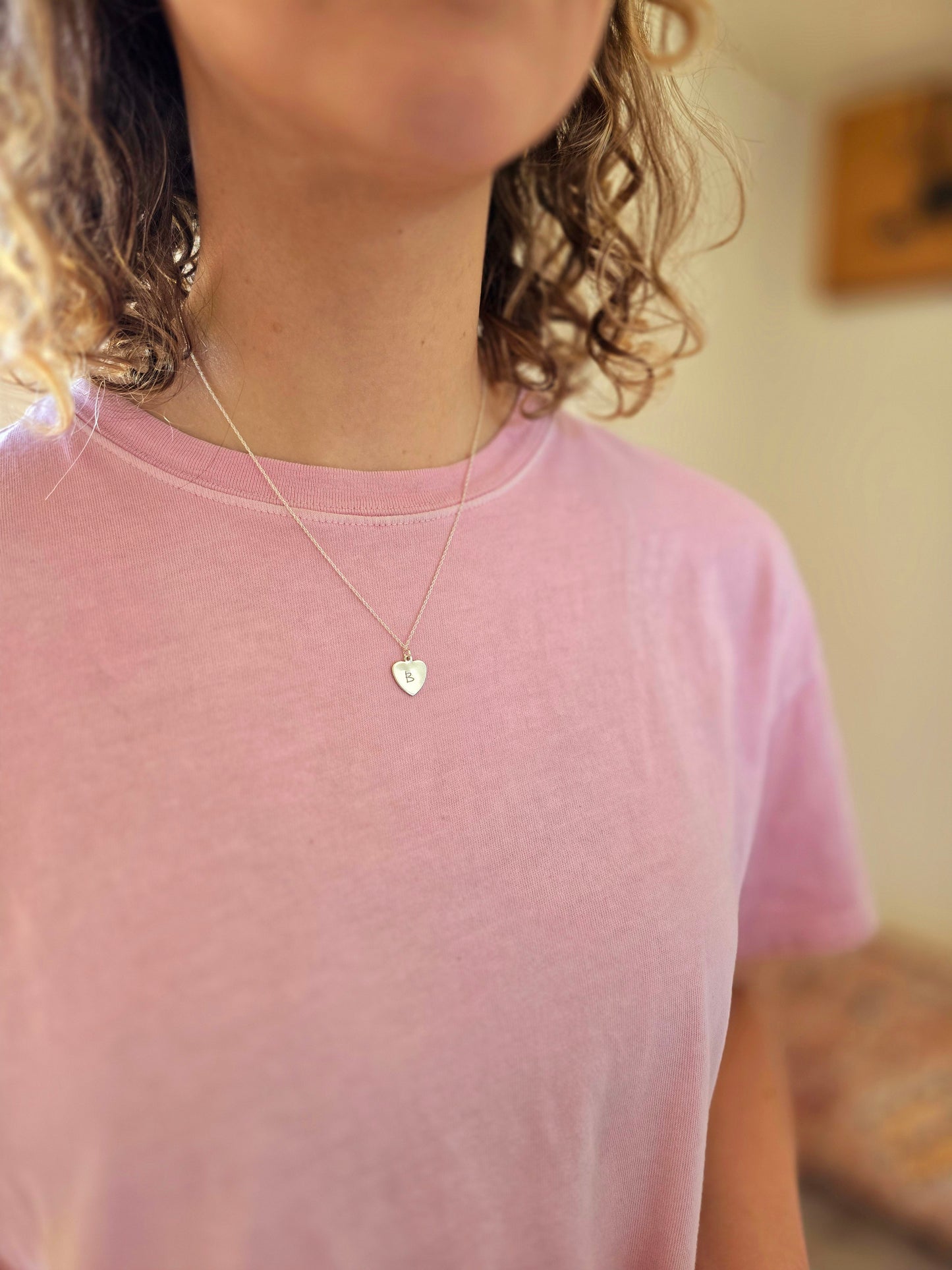 Initial Heart Necklace - silver - Personalized Charm | Wandering Tulips