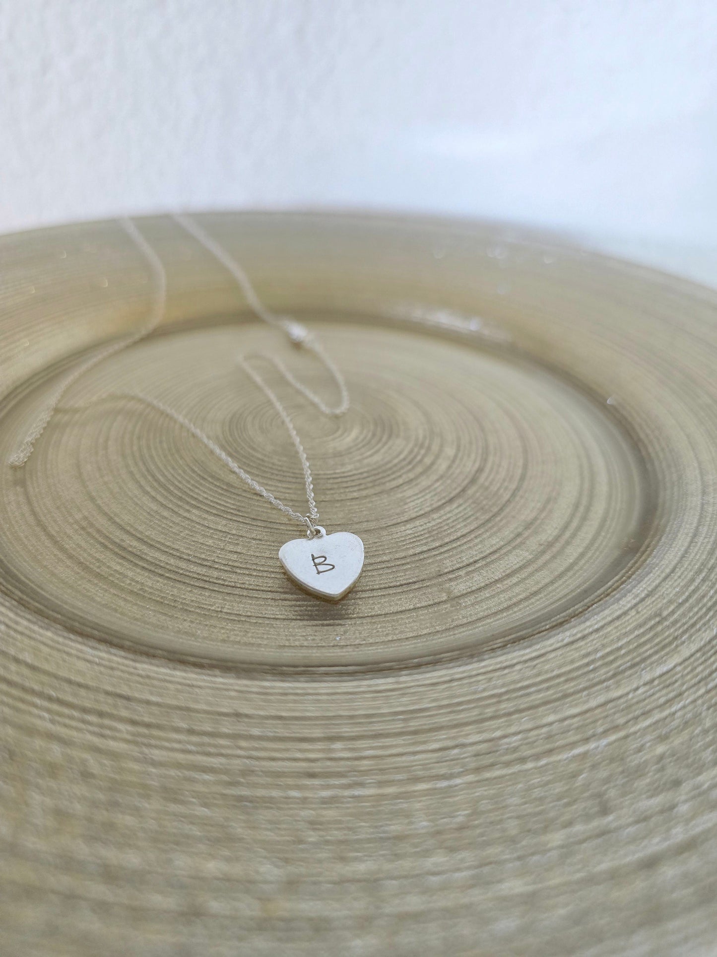 Initial Heart Necklace - silver - Personalized Charm | Wandering Tulips