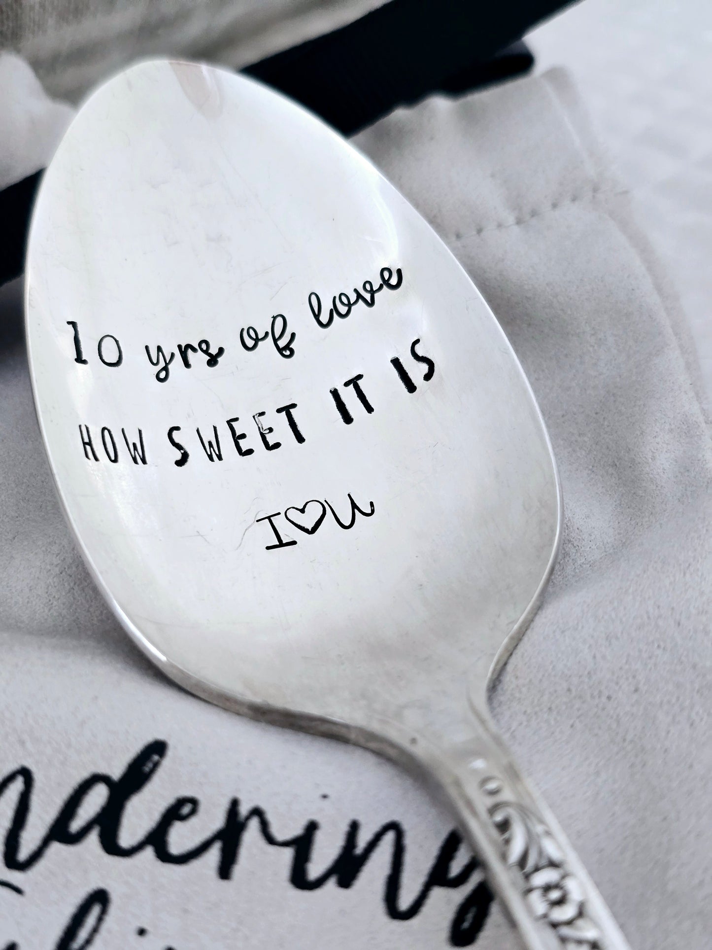 Customized Large Serving Spoon - Vintage Personalized Stamped Spoon | Wandering Tulips